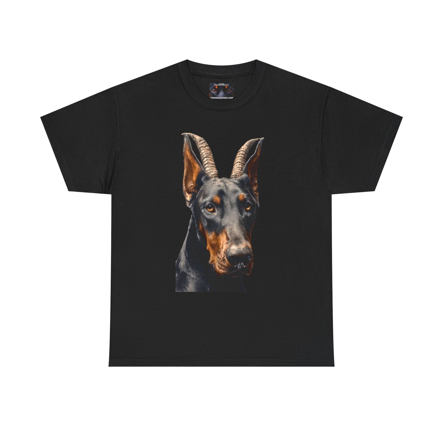 Doberman Goat 2 Private Lable Unisex Heavy Cotton Tee