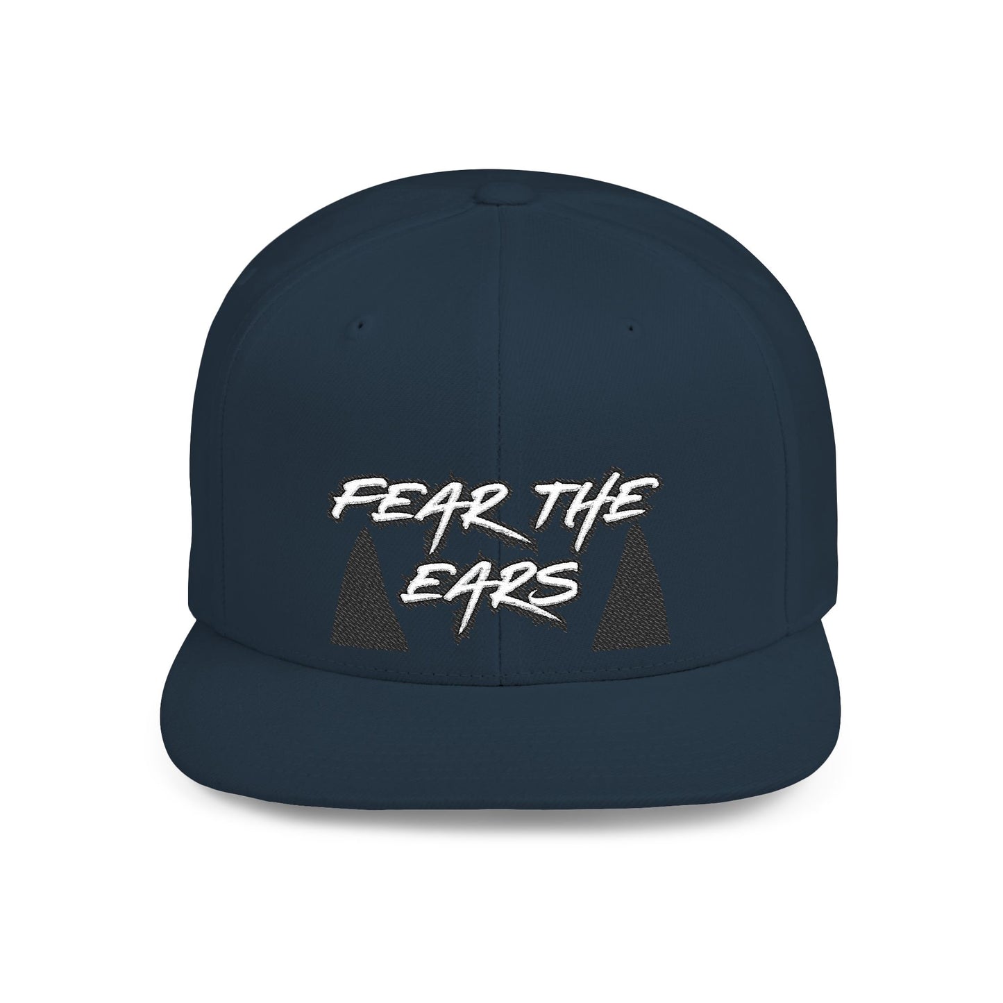 Ears 2 Embroidered Flat Bill Snapback