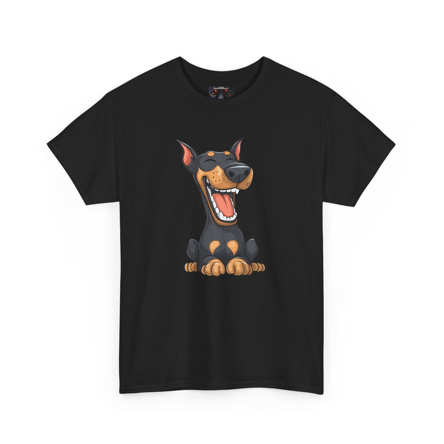 Cartoon Doberman 3 Private Lable Unisex Heavy Cotton Tee