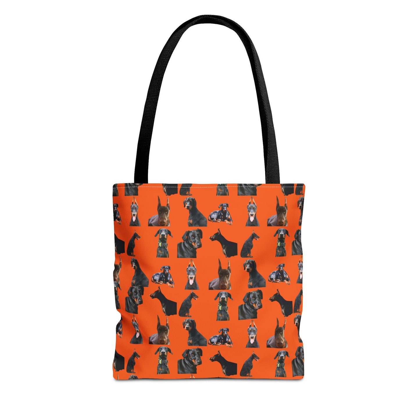 Edition 6 Doberman Model Pattern Orange Tote Bag