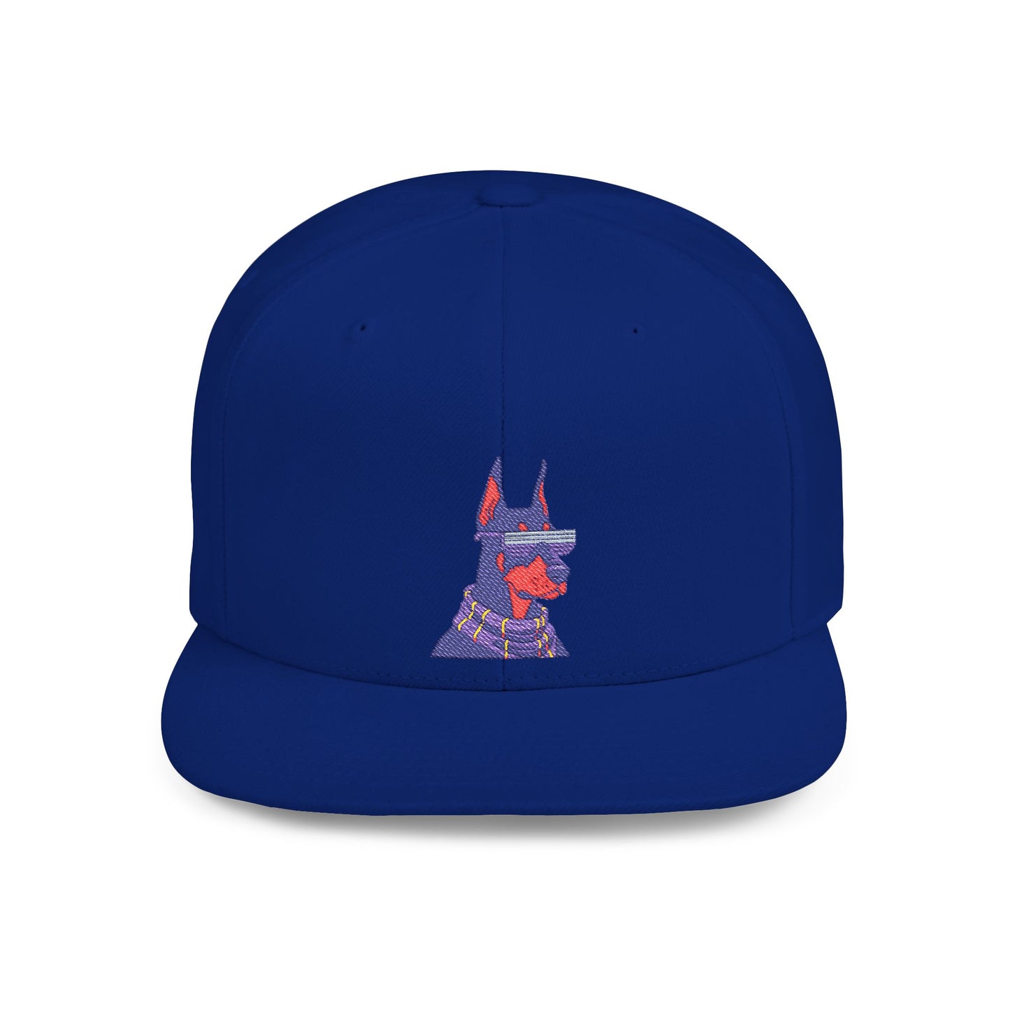 Doberman 2 Embroidered Flat Bill Snapback