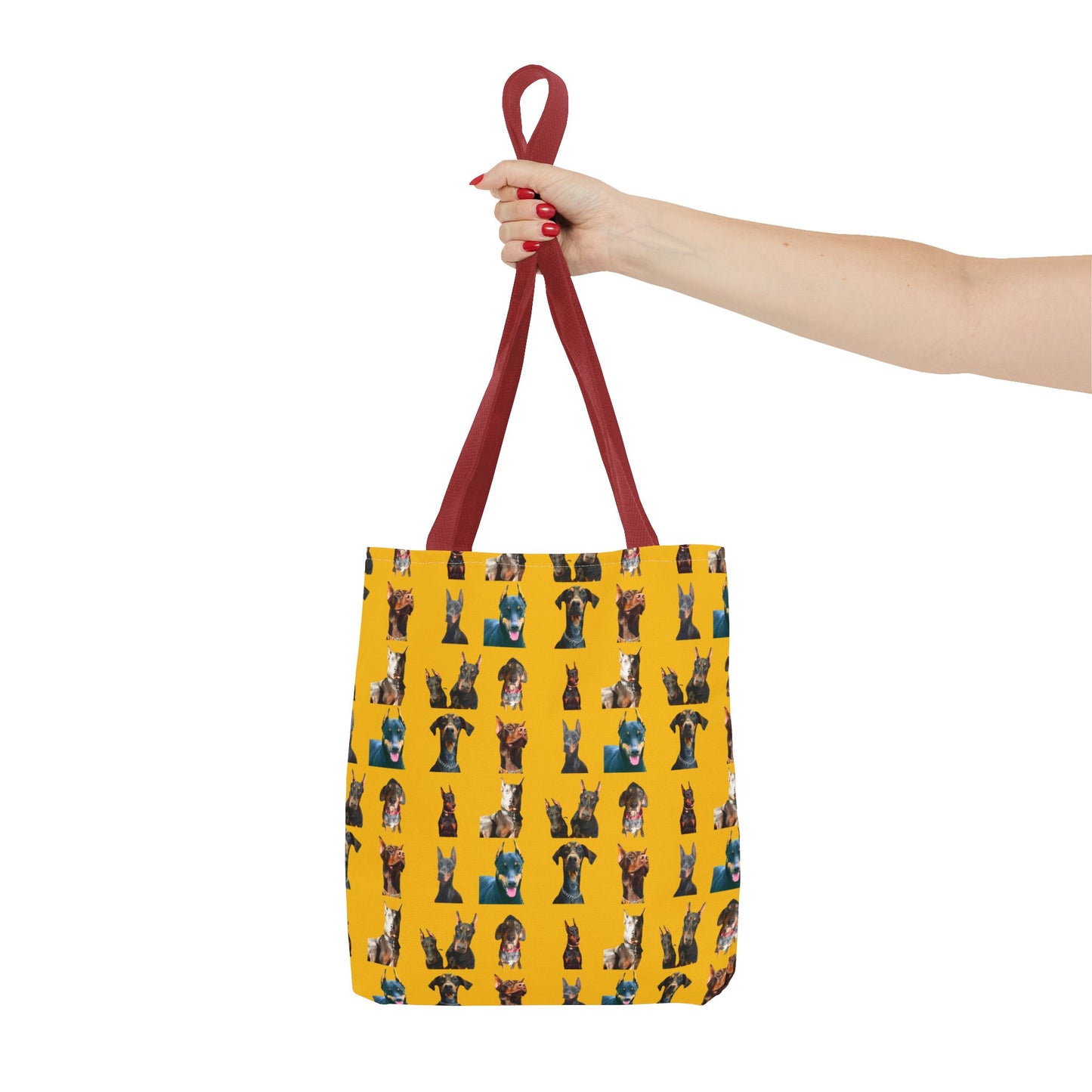 Edition 4 Doberman Model Pattern Yellow Tote Bag