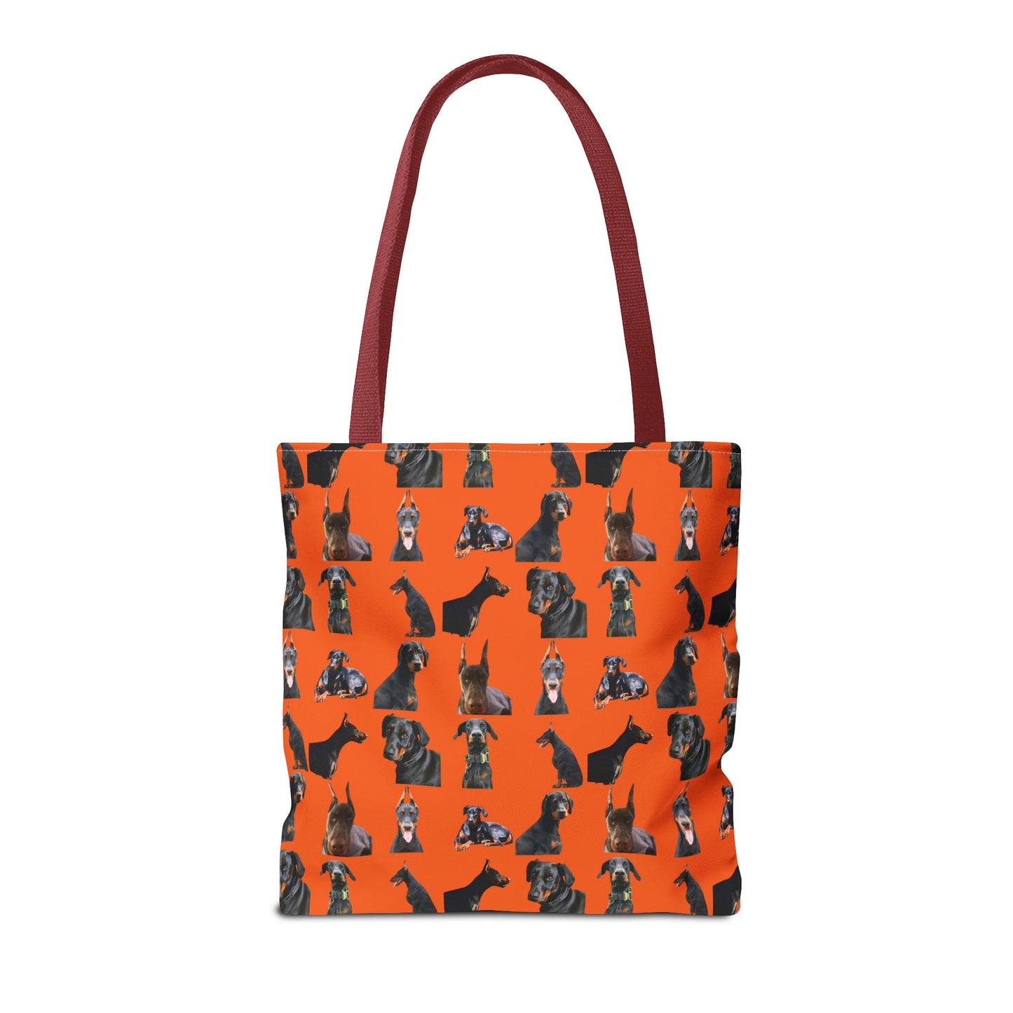 Edition 6 Doberman Model Pattern Orange Tote Bag