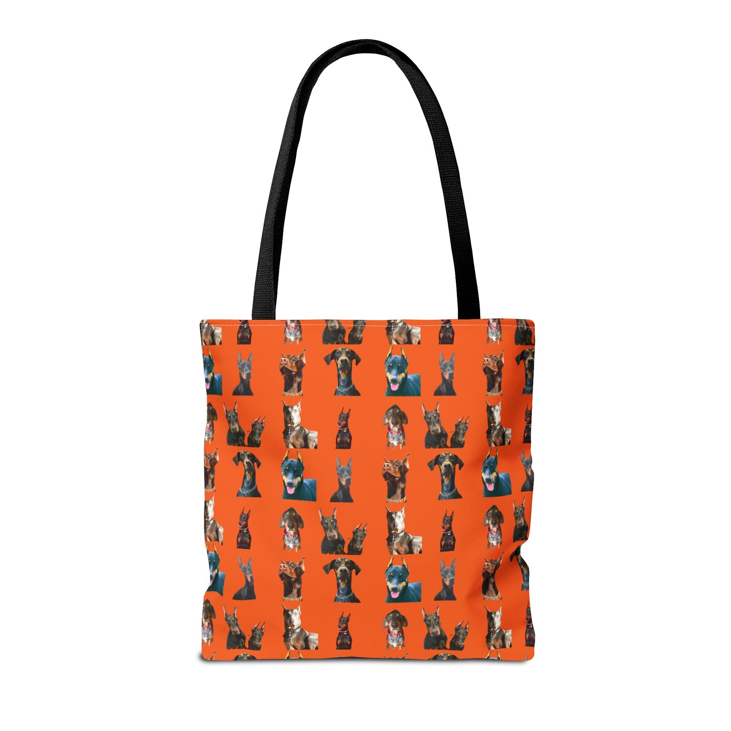 Edition 4 Doberman Model Pattern Orange Tote Bag