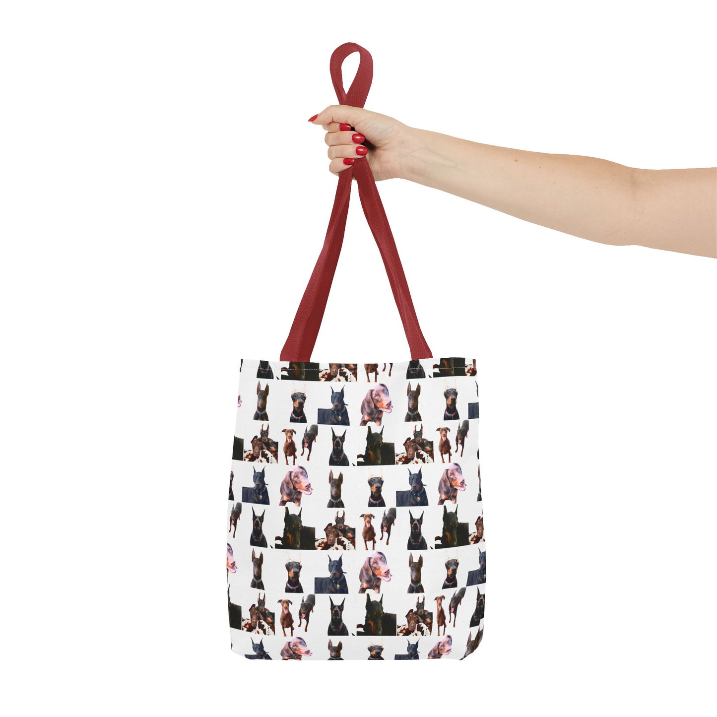 Edition 10 Doberman Model Pattern White Tote Bag