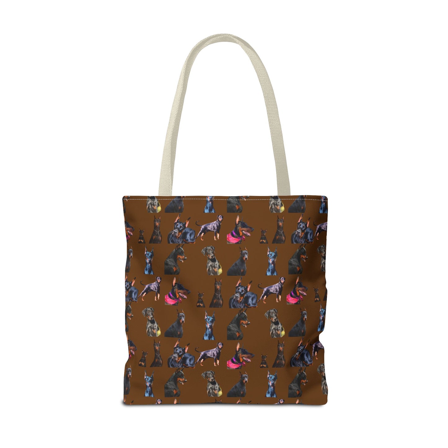Edition 7 Doberman Model Pattern Brown Tote Bag