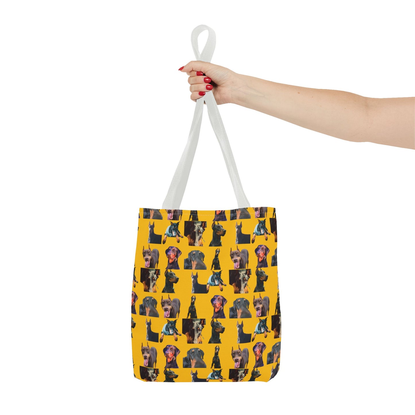 Edition 3 Doberman Model Pattern Yellow Tote Bag