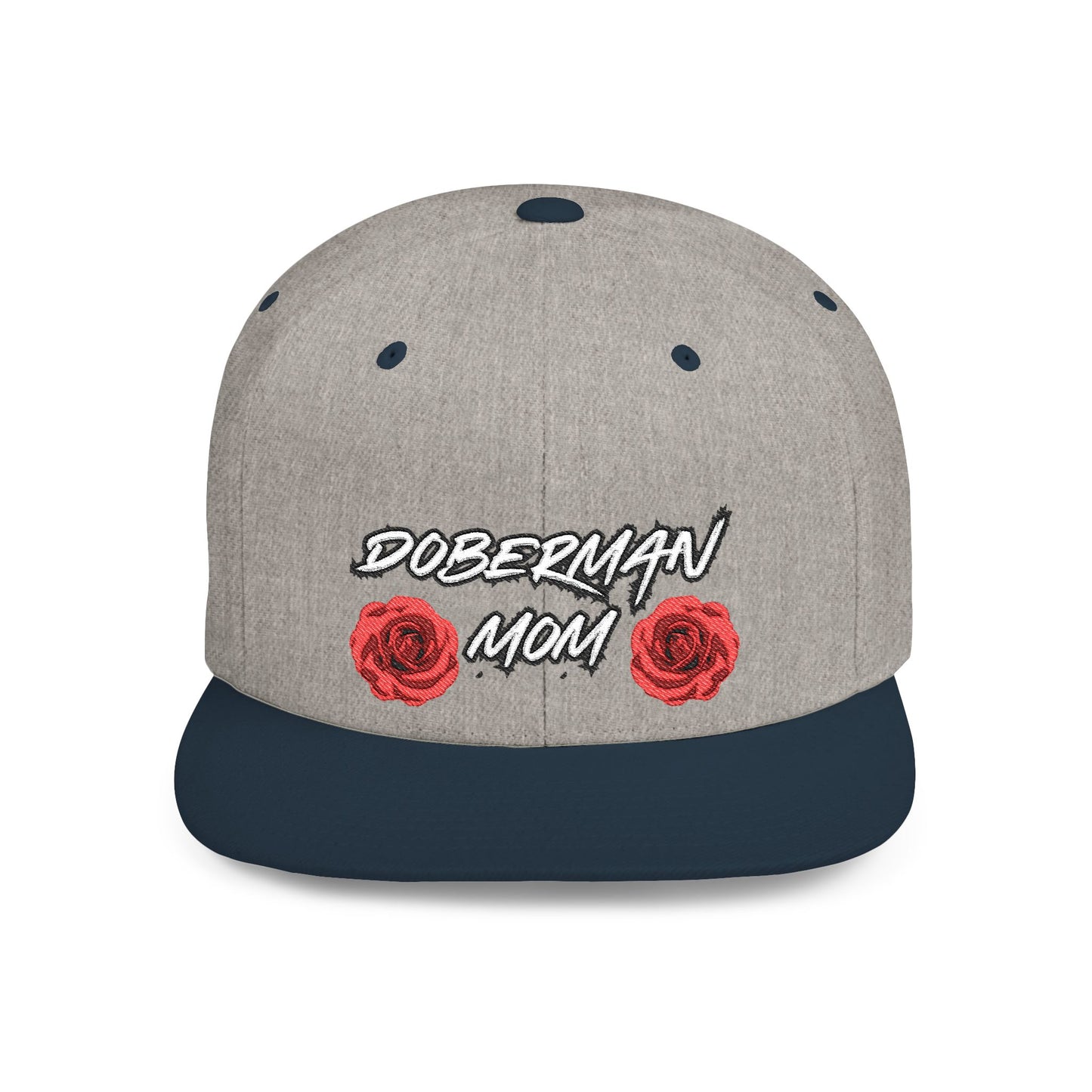 Mom 1 Embroidered Flat Bill Snapback