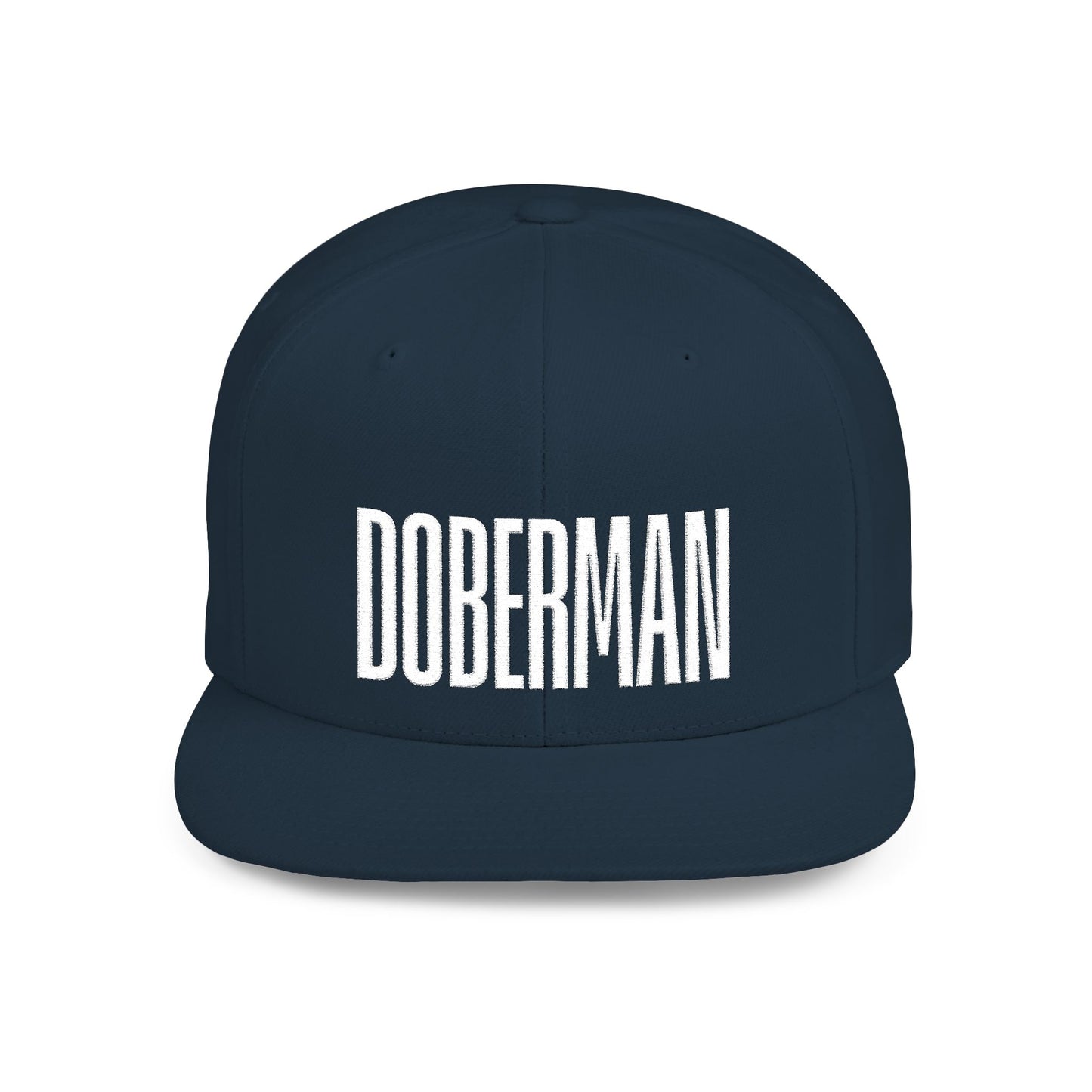 Doberman 2 Embroidered Flat Bill Snapback