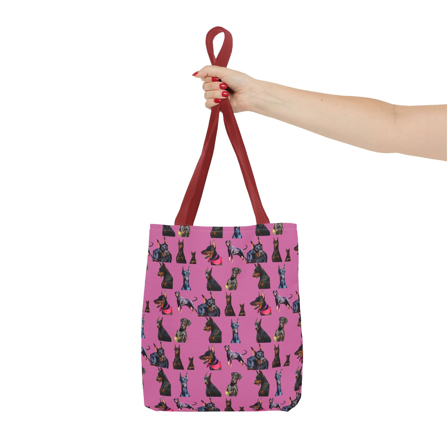Edition 7 Doberman Model Pattern Light Pink Tote Bag