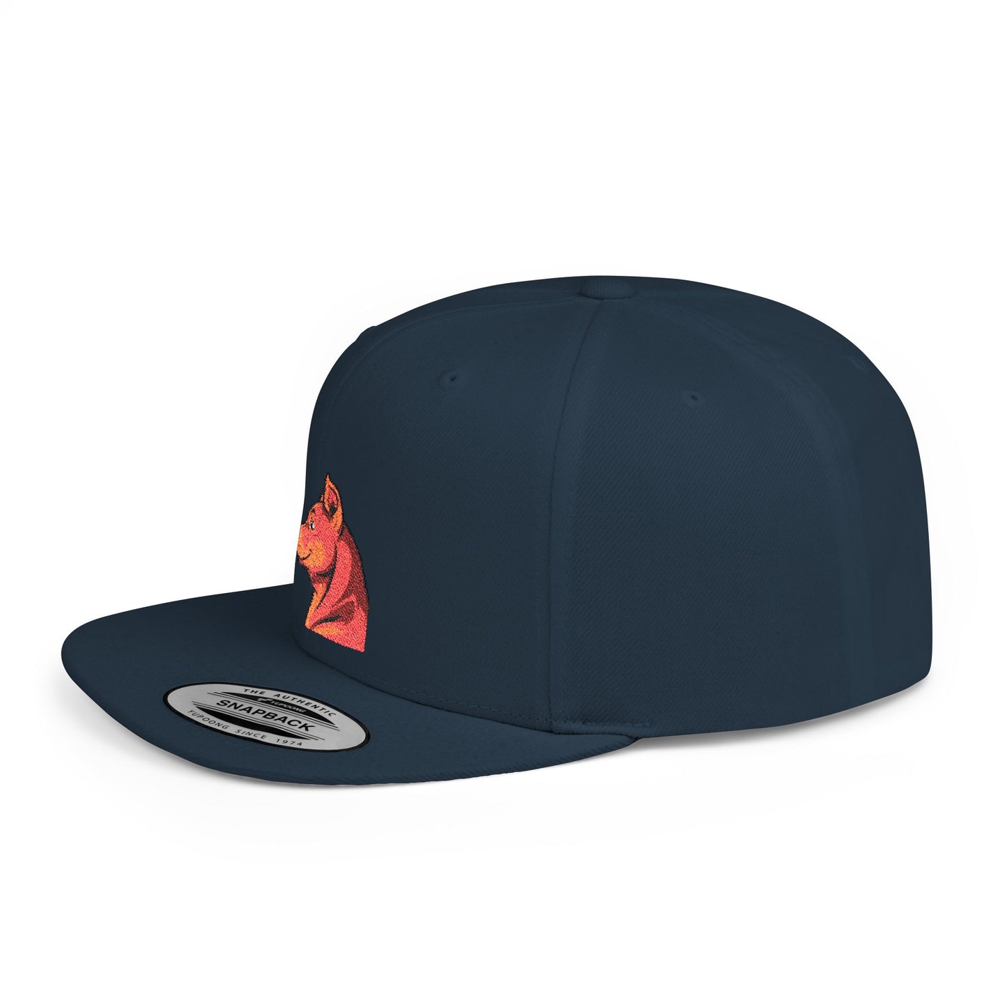 Custom Embroidered Flat Bill Snapback