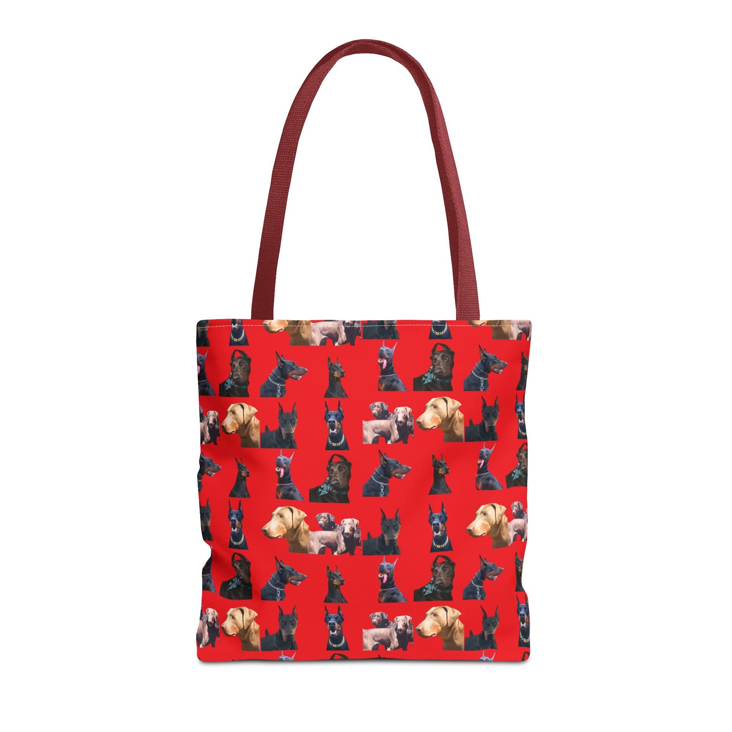 Edition 8 Doberman Model Pattern Red Tote Bag