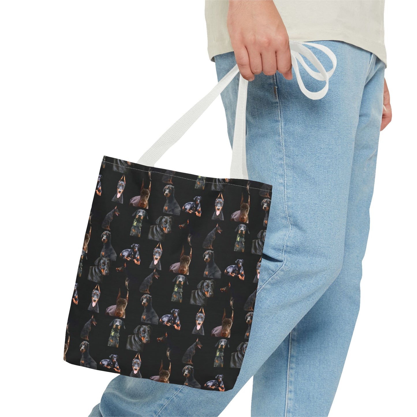 Edition 6 Doberman Model Pattern Black Tote Bag