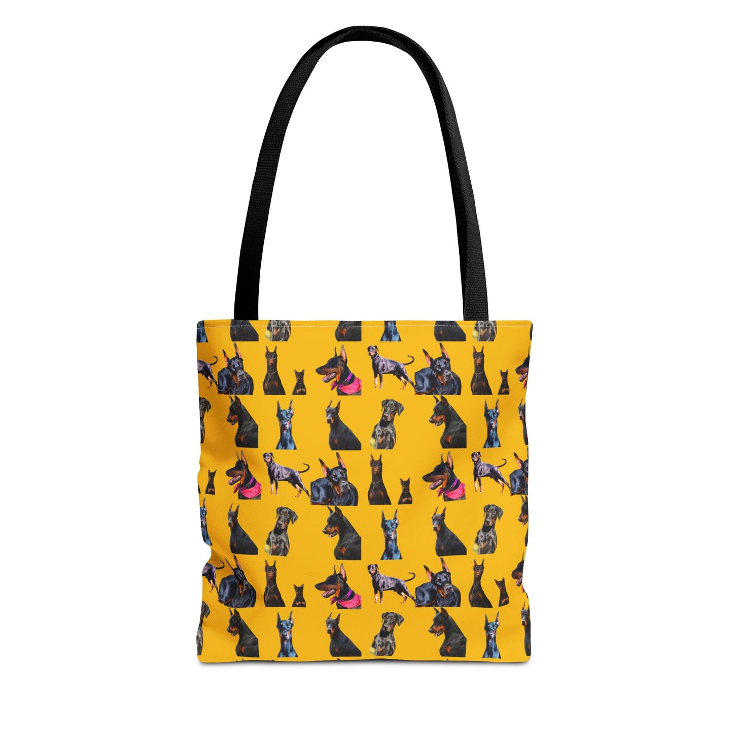 Edition 7 Doberman Model Pattern Yellow Tote Bag