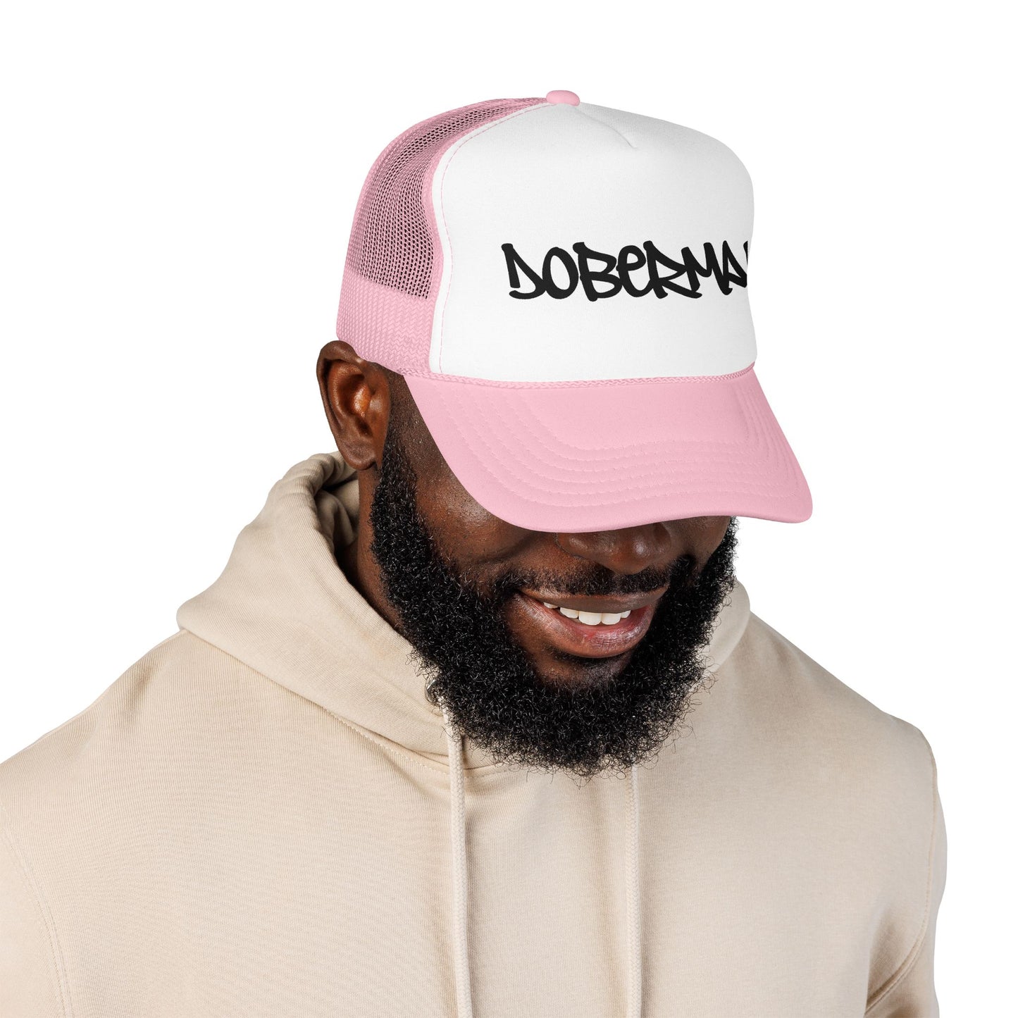 Doberman Graffiti Foam Trucker Hat Made in USA
