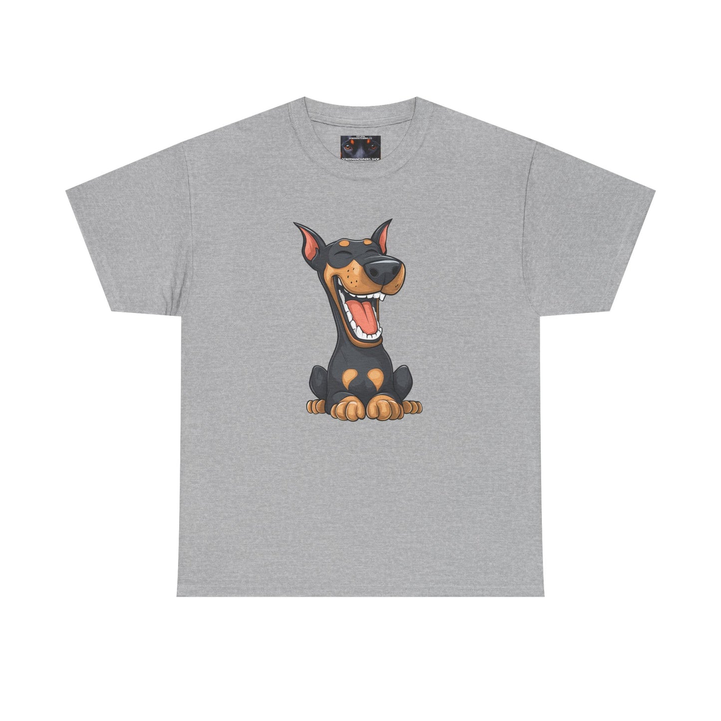 Cartoon Doberman 3 Private Lable Unisex Heavy Cotton Tee