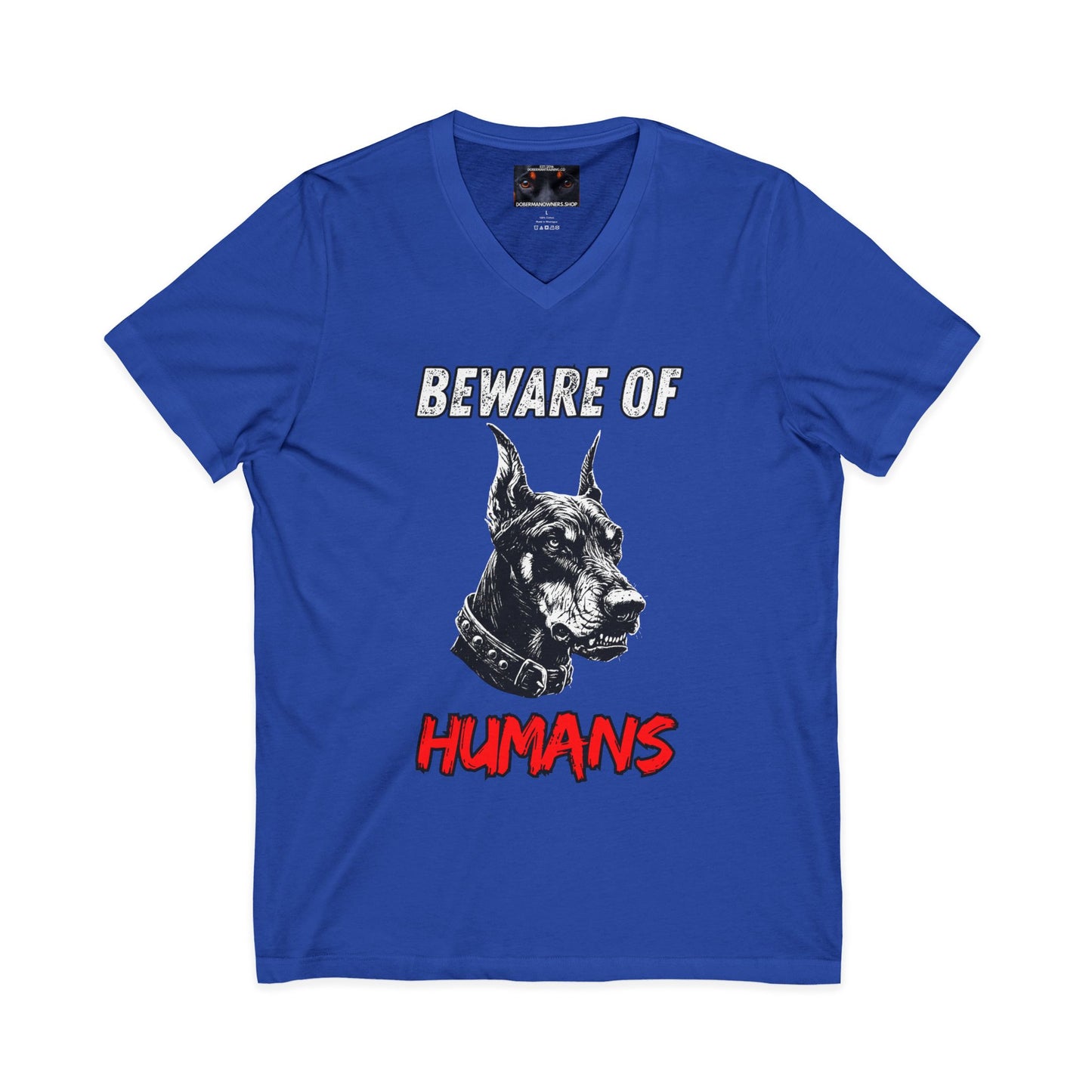 Beware 3 Private Label Unisex Jersey Short Sleeve V-Neck Tee