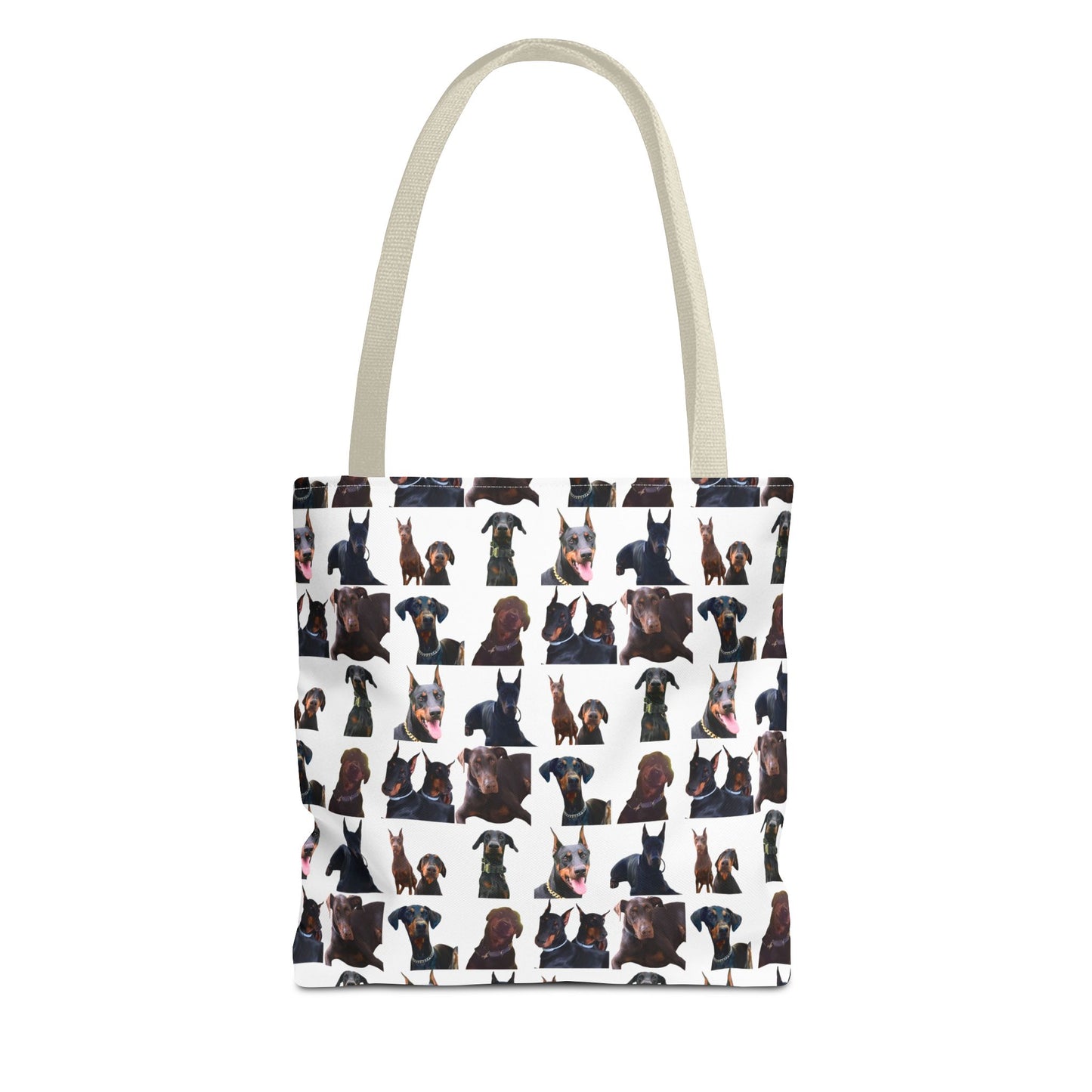 Edition 5 Doberman Model Pattern White Tote Bag