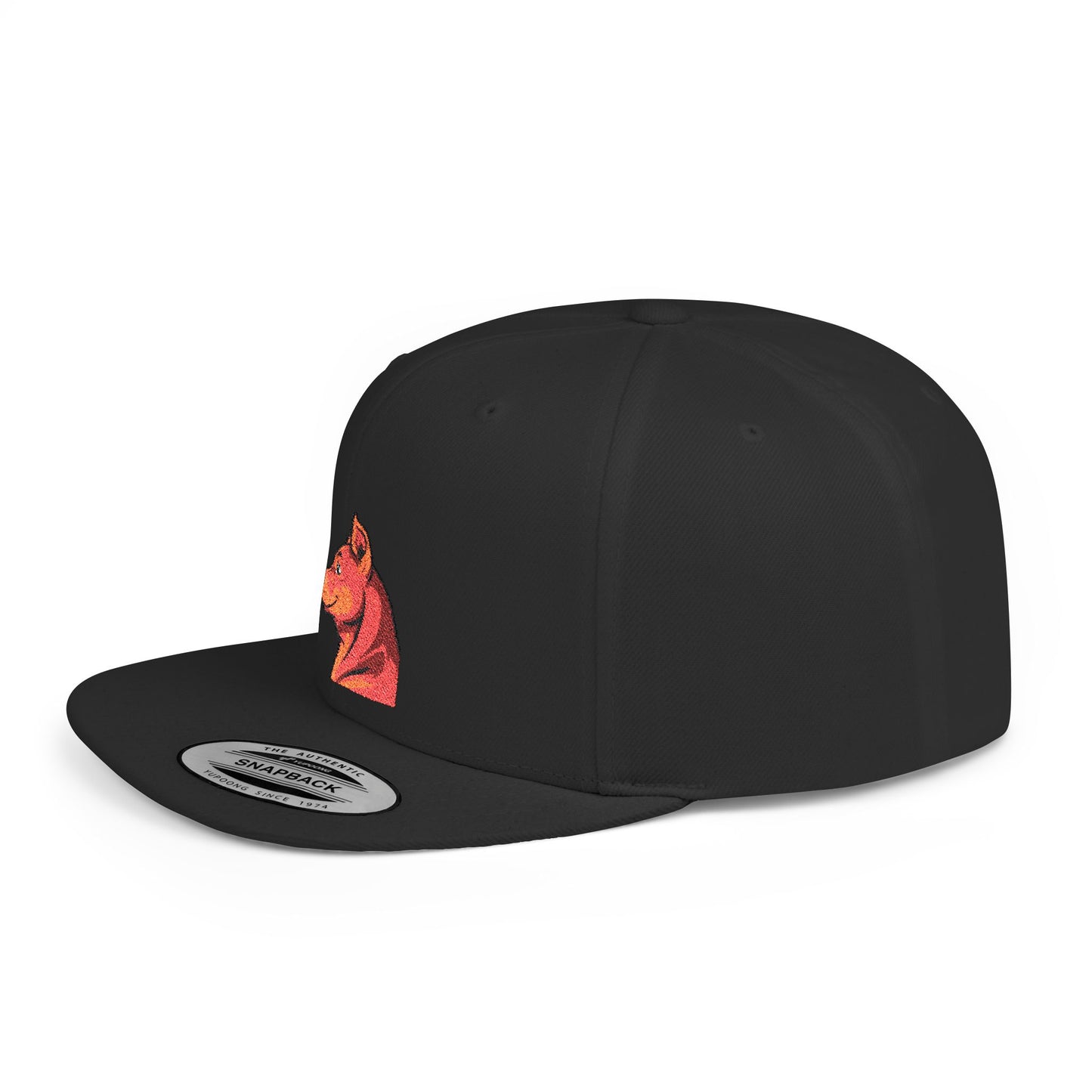 Custom Embroidered Flat Bill Snapback