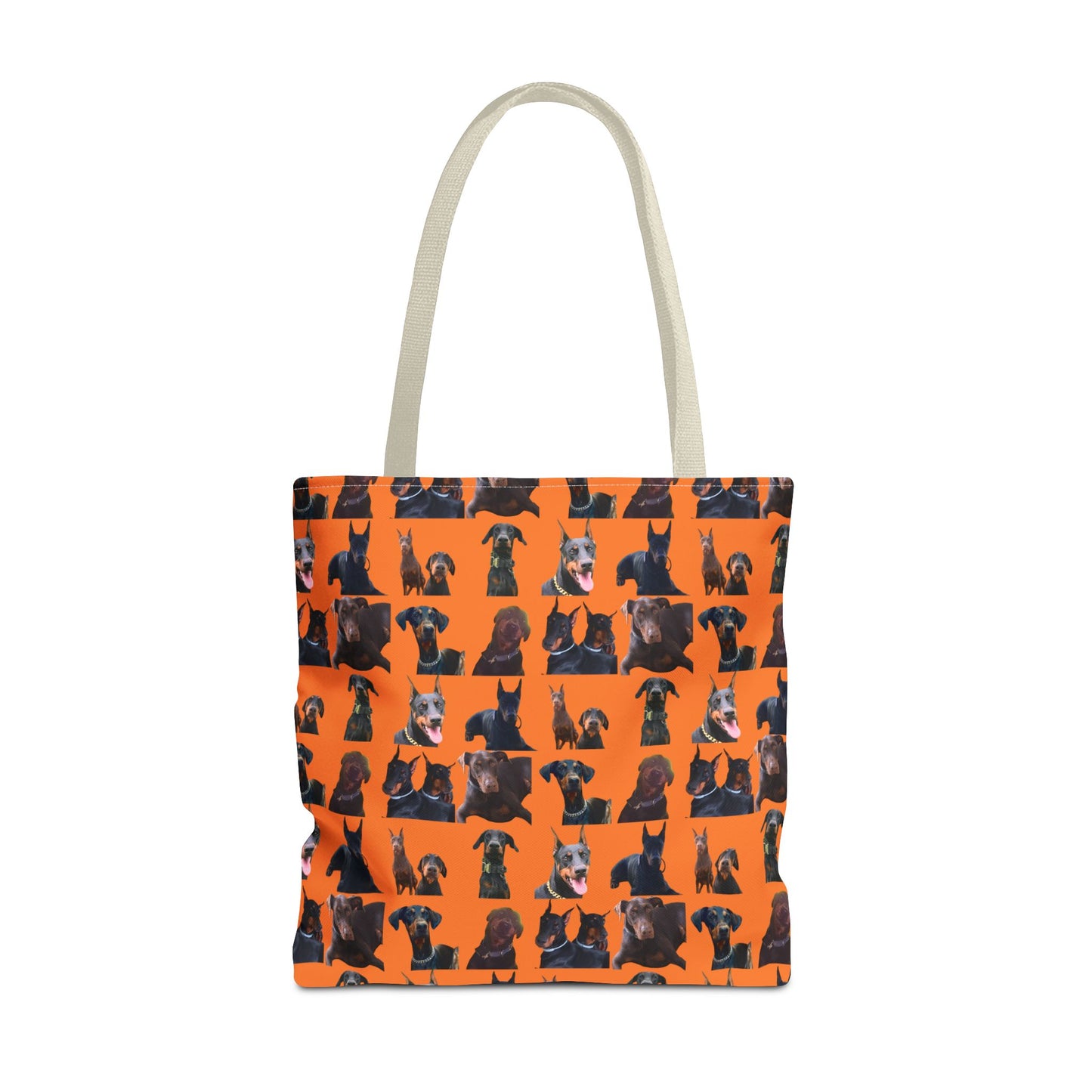 Edition 5 Doberman Model Pattern Orange Tote Bag