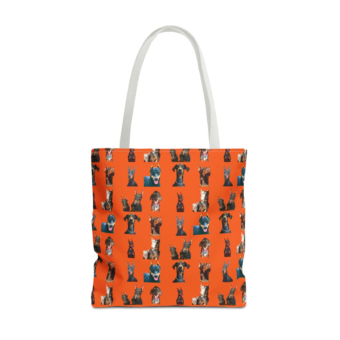 Edition 4 Doberman Model Pattern Orange Tote Bag