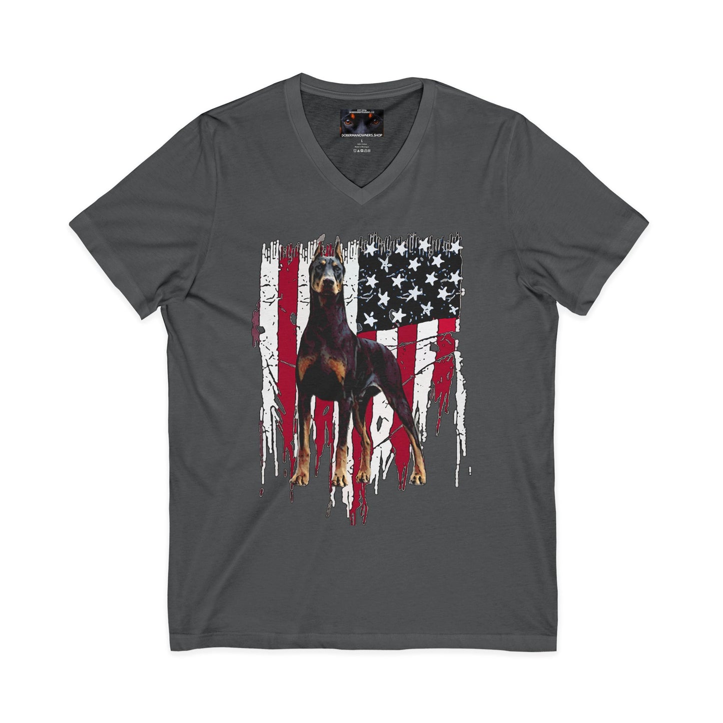 Patriot 1 Private Label Unisex Jersey Short Sleeve V-Neck Tee