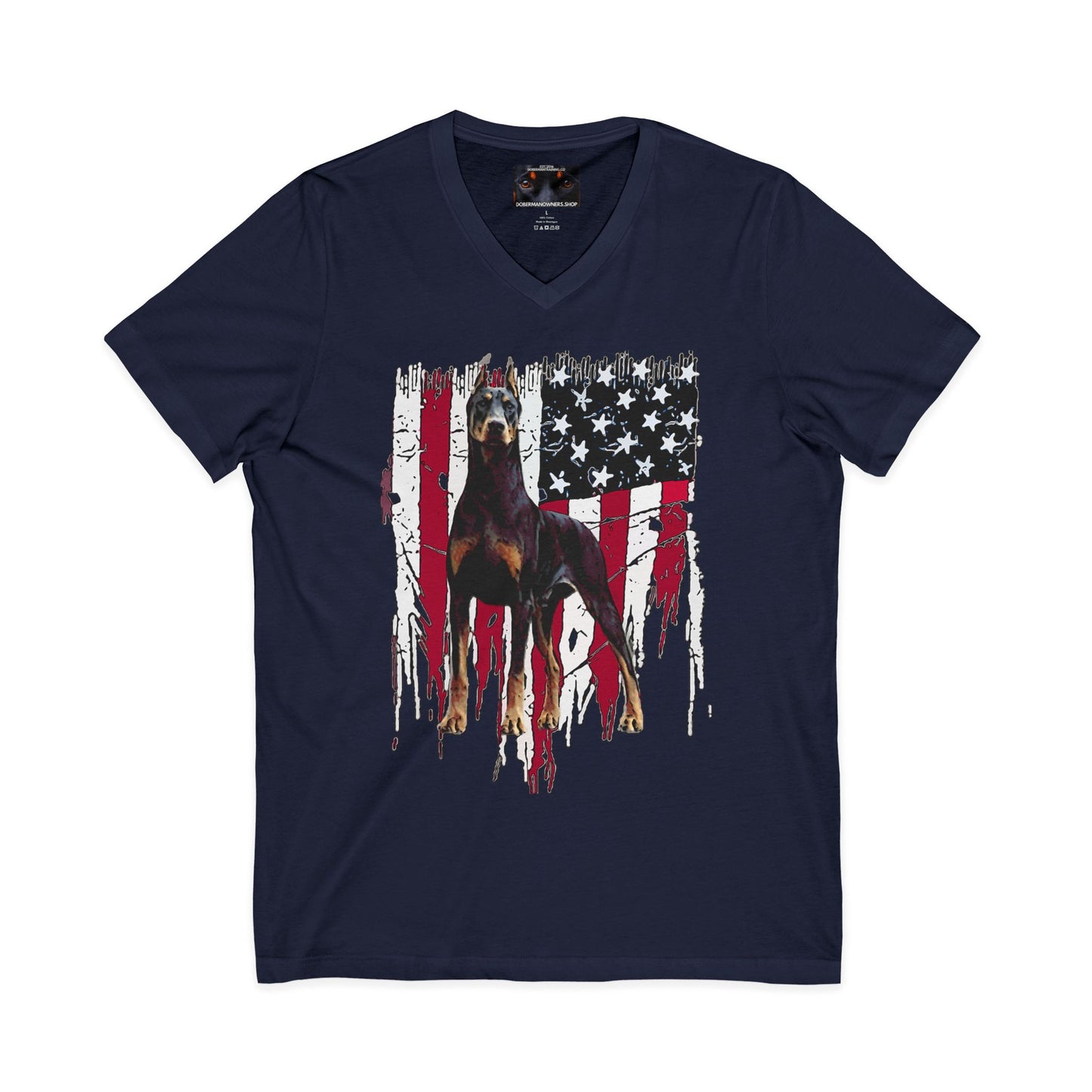 Patriot 1 Private Label Unisex Jersey Short Sleeve V-Neck Tee