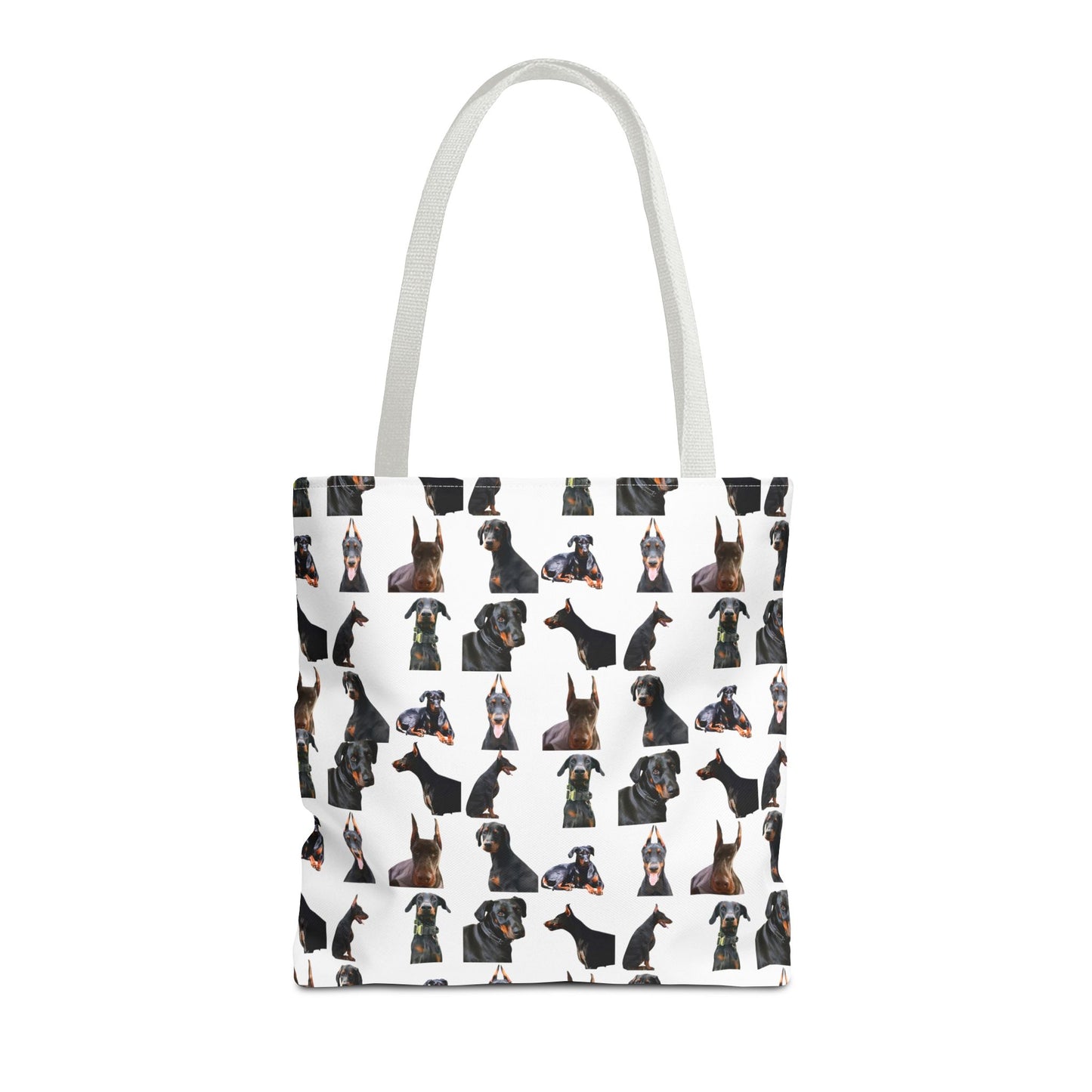 Edition 6 Doberman Model Pattern White Tote Bag
