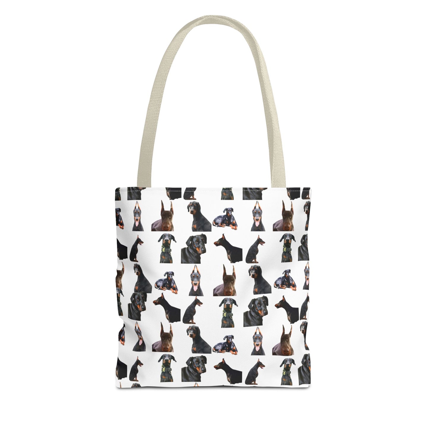 Edition 6 Doberman Model Pattern White Tote Bag