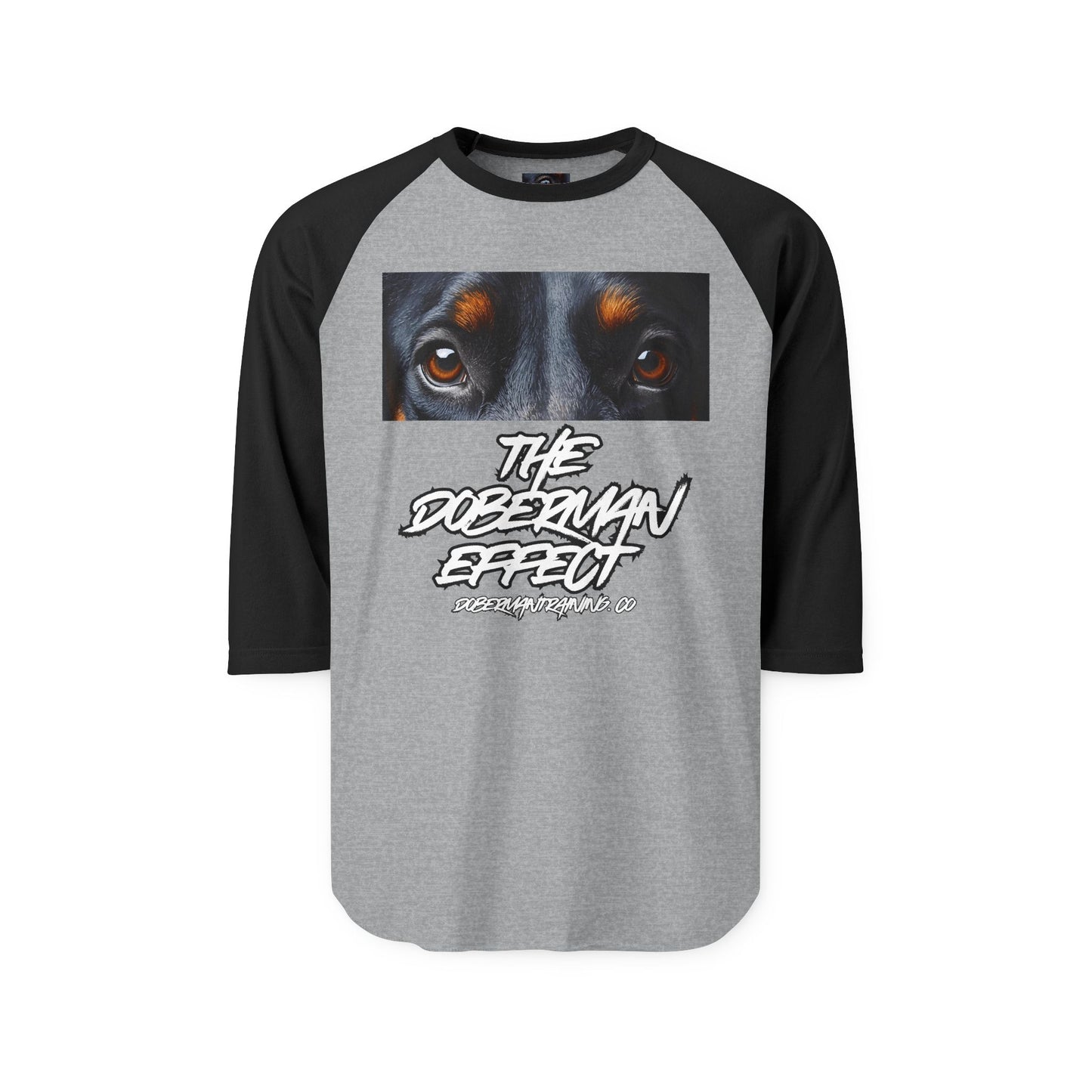 Doberman Effect 1 Unisex Three-Quarter Sleeve Raglan Shirt