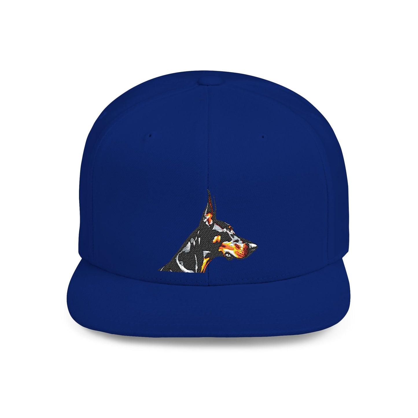 Doberman 5 Embroidered Flat Bill Snapback
