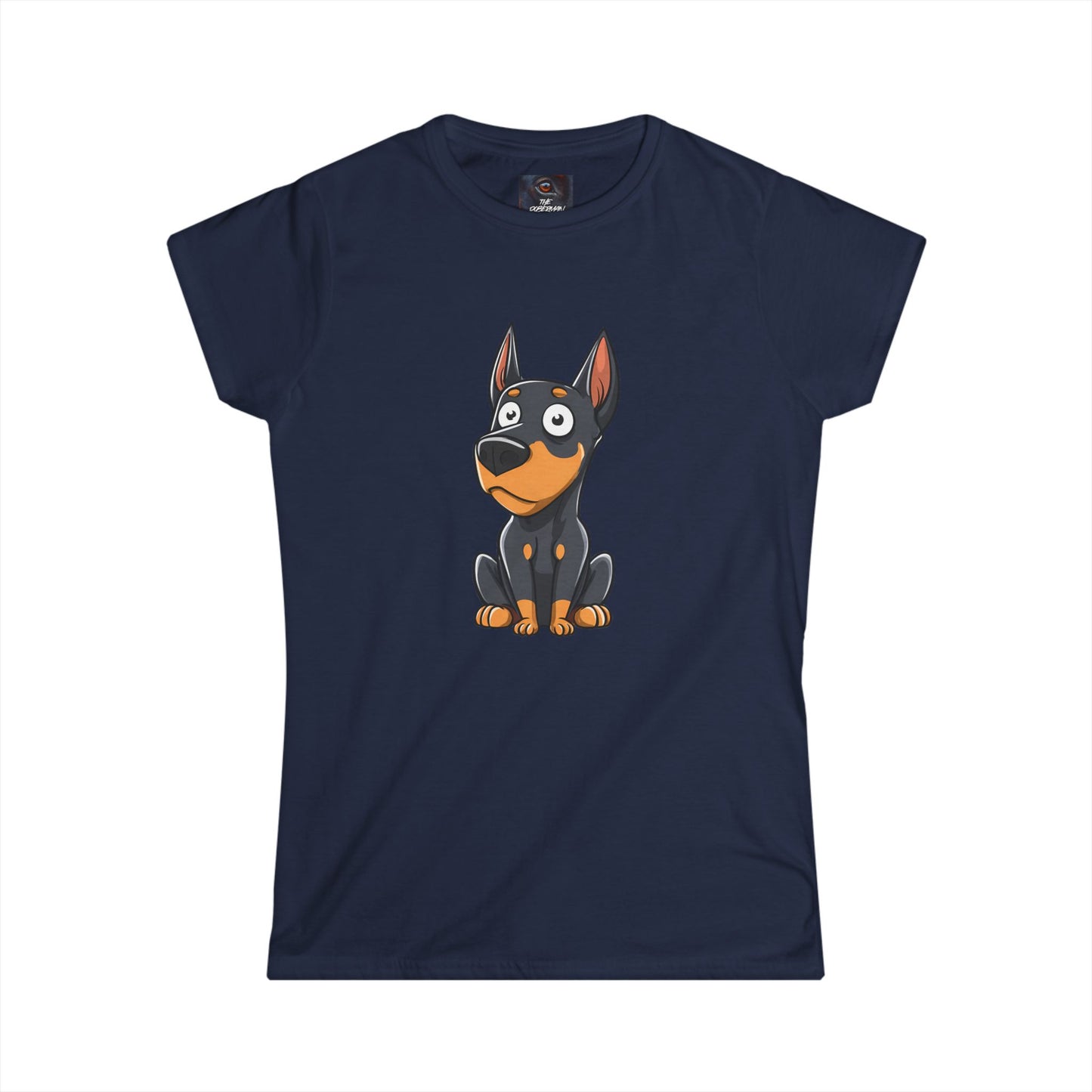 Cartoon Doberman 2 Women's Softstyle Tee