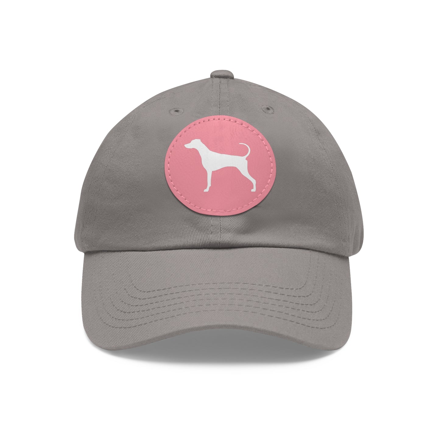 N 7 Dad Hat with Leather Patch (Round)