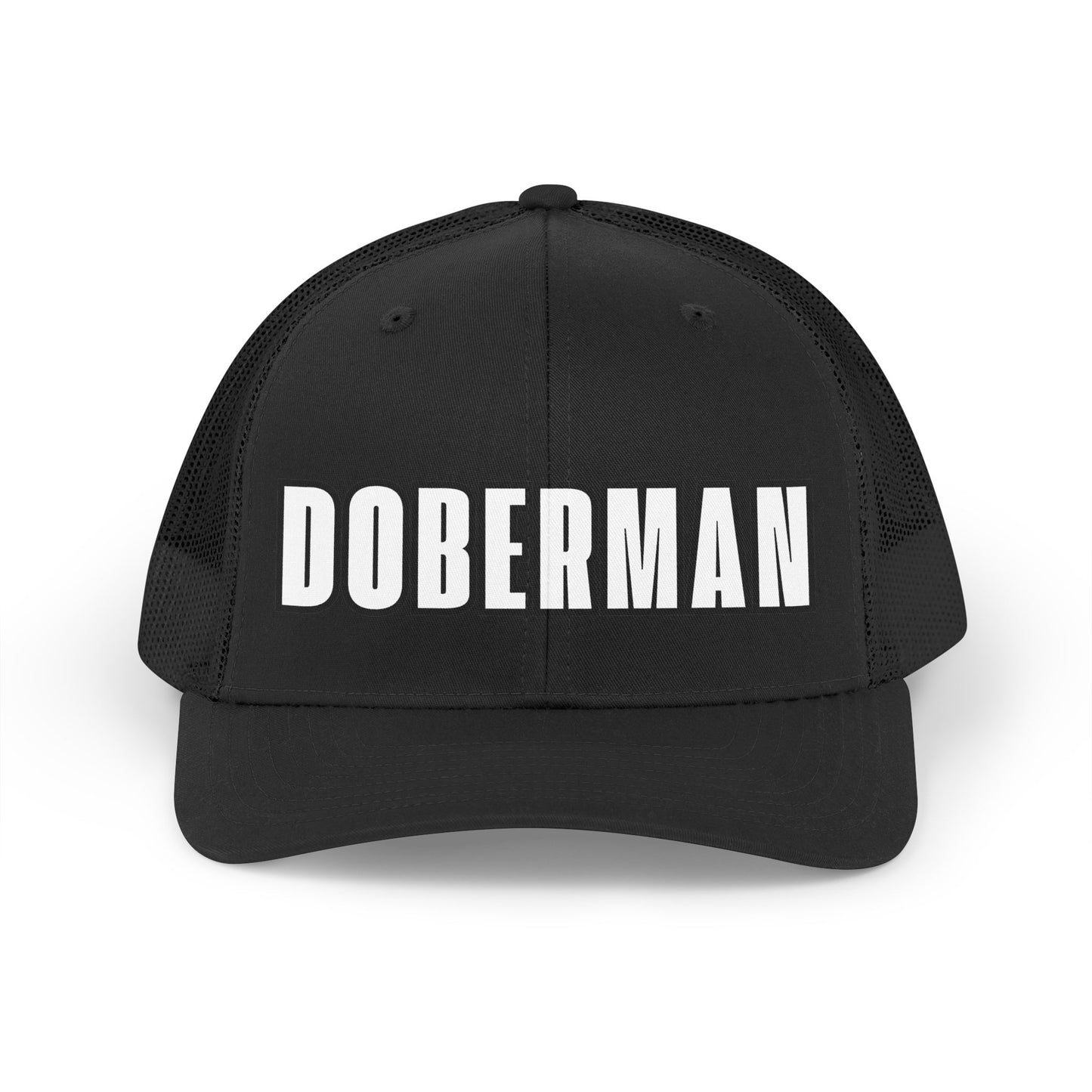 Doberman 2 Trucker Hat — Retro Mesh Cap for Dog Lovers