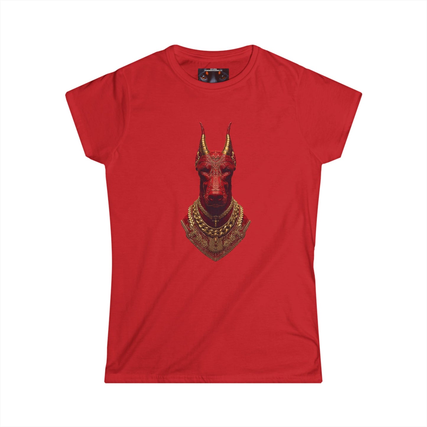 Doberman Goat 3 Women's Softstyle Tee