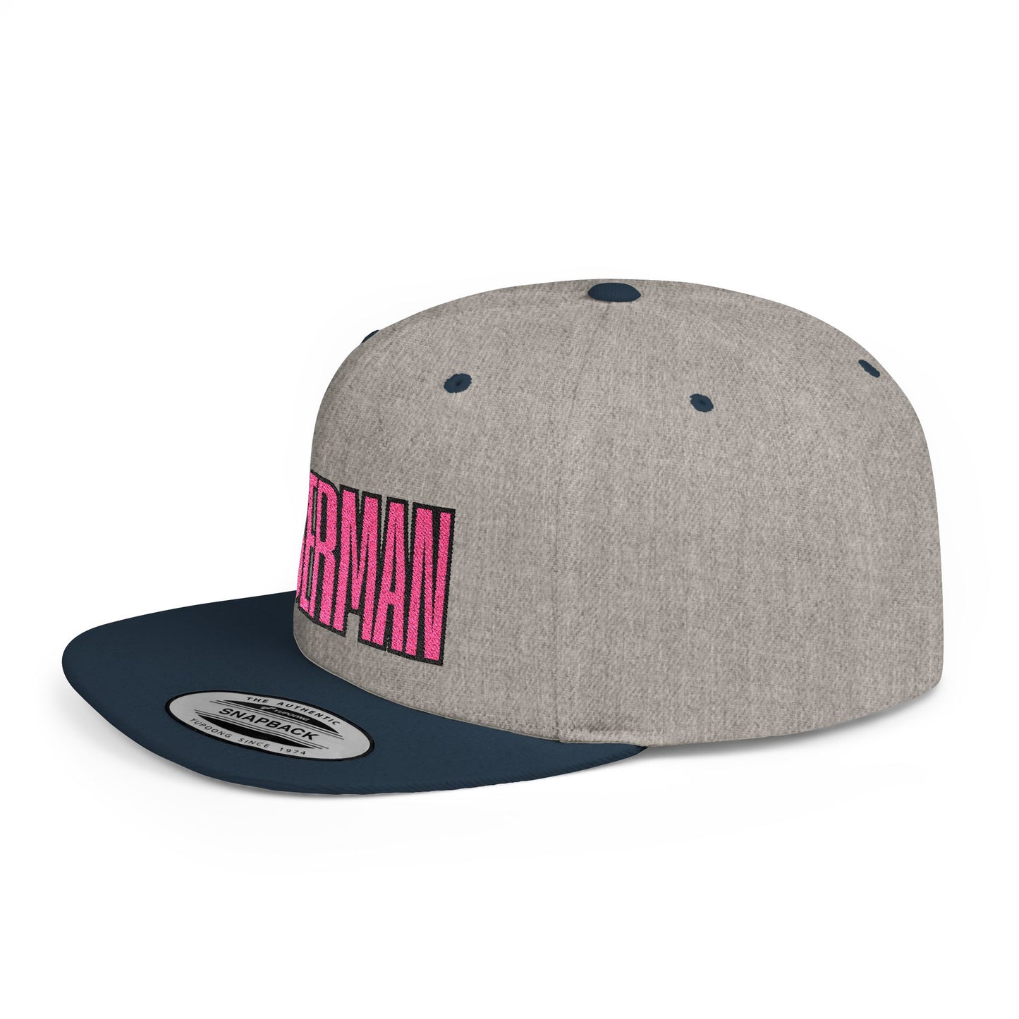 Doberman 6 Embroidered Flat Bill Snapback