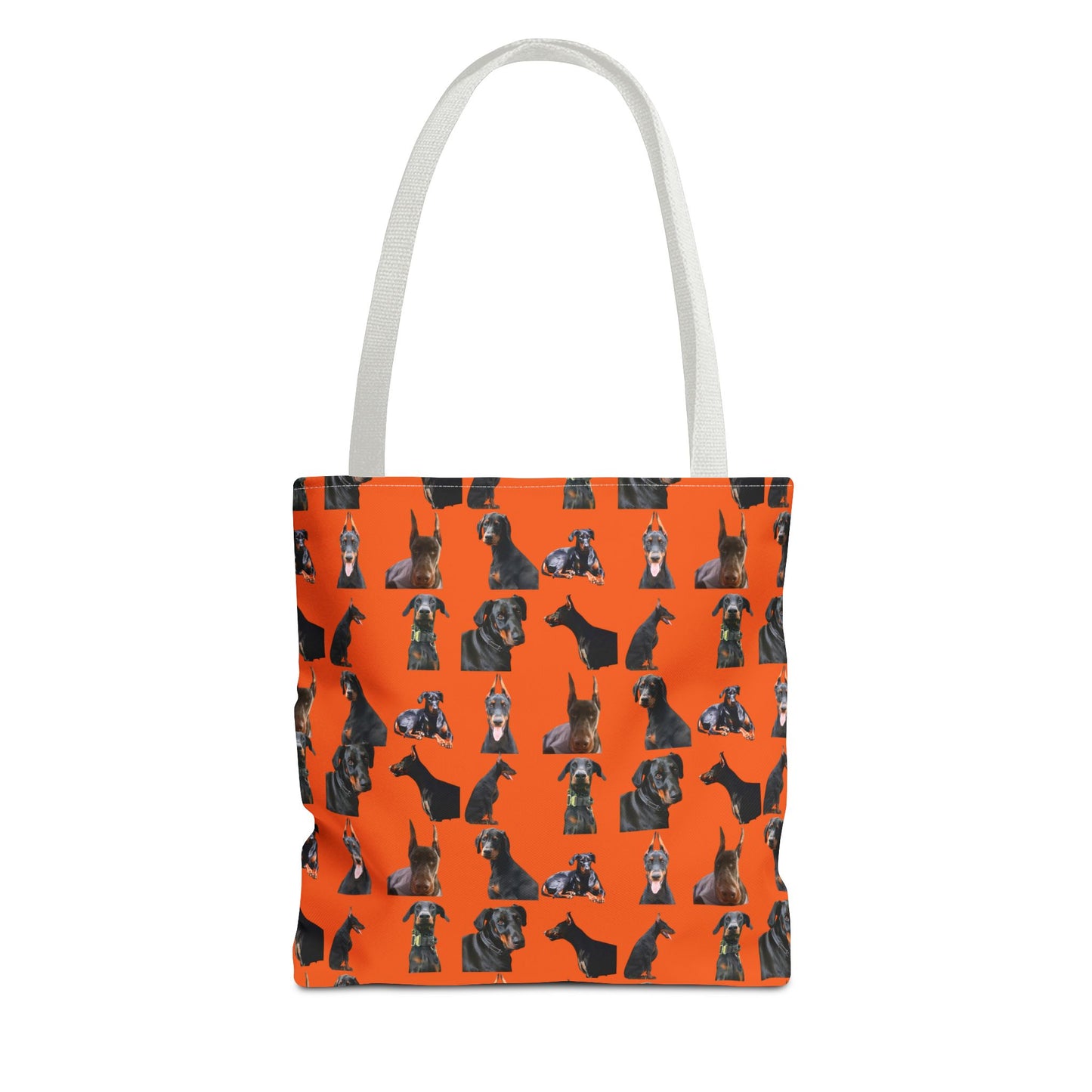 Edition 6 Doberman Model Pattern Orange Tote Bag