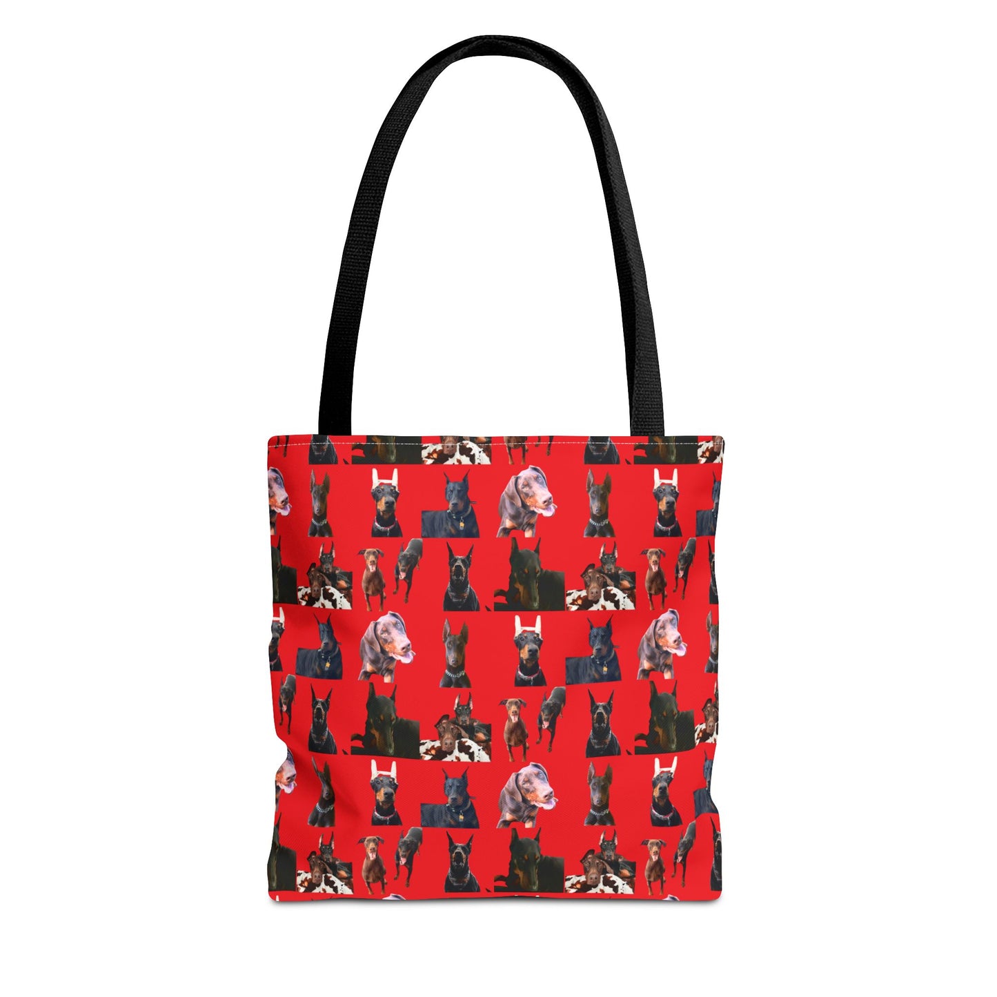 Edition 10 Doberman Model Pattern Red Tote Bag