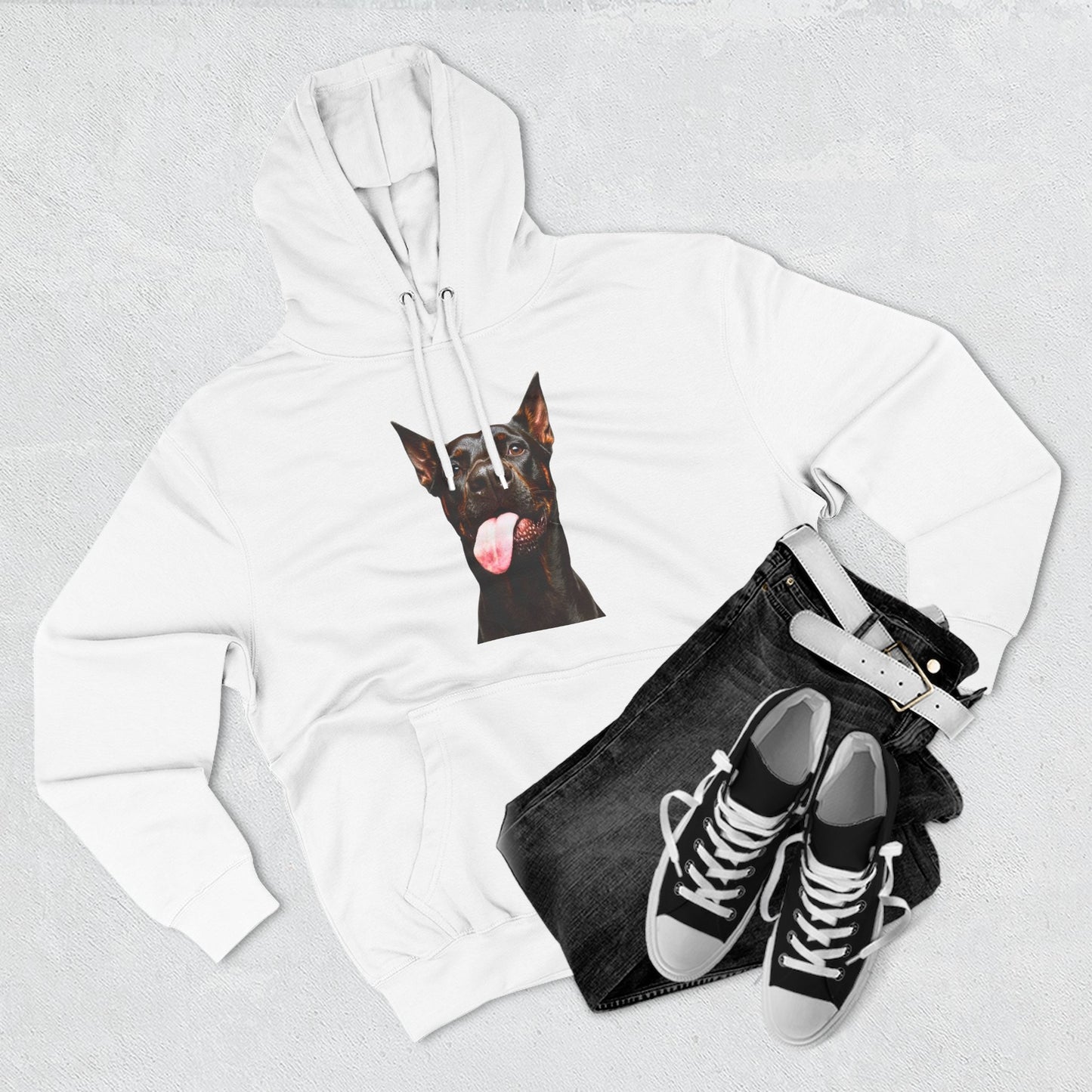 Tongue 1 Three-Panel Fleece Hoodie