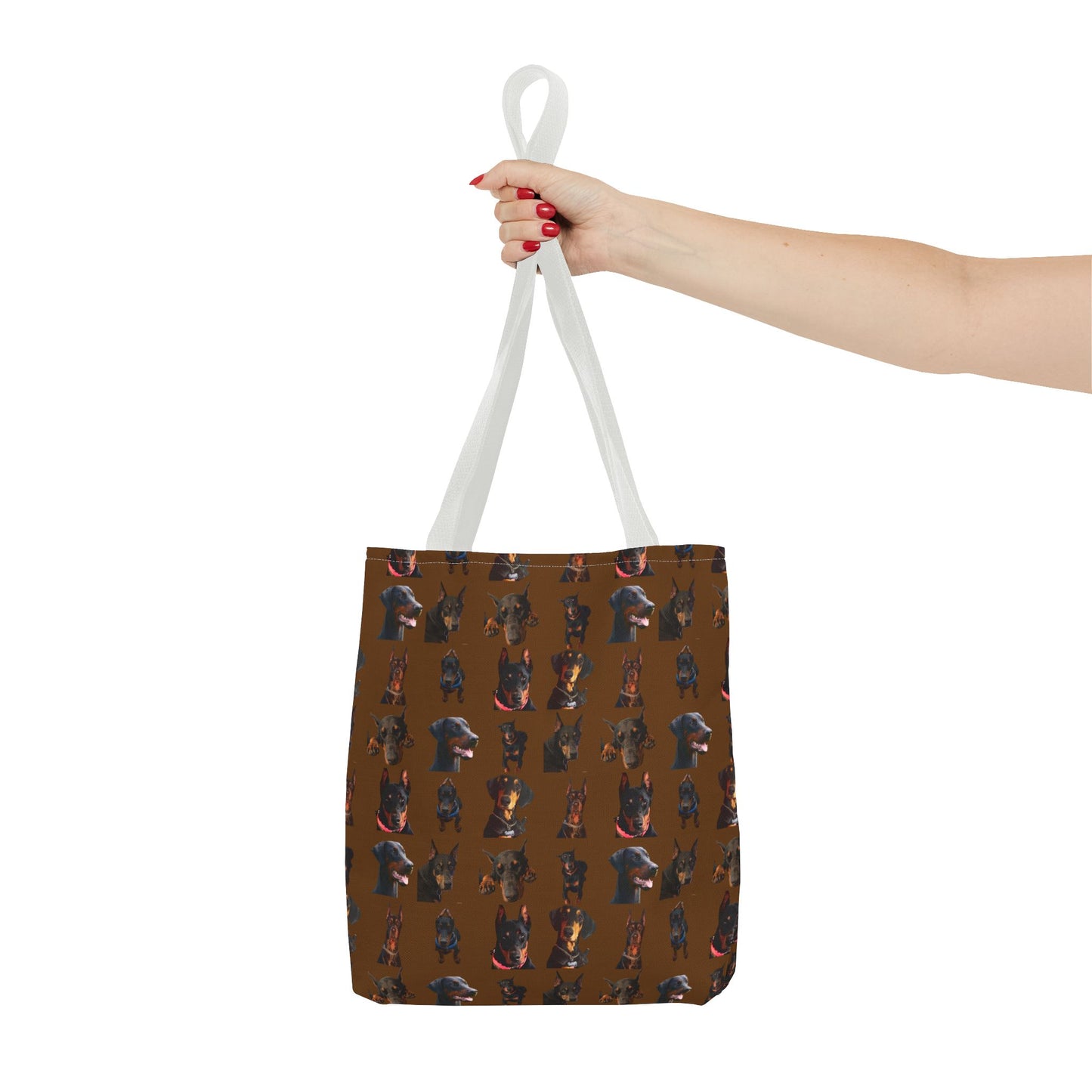 Edition 2 Doberman Model Pattern Brown Tote Bag