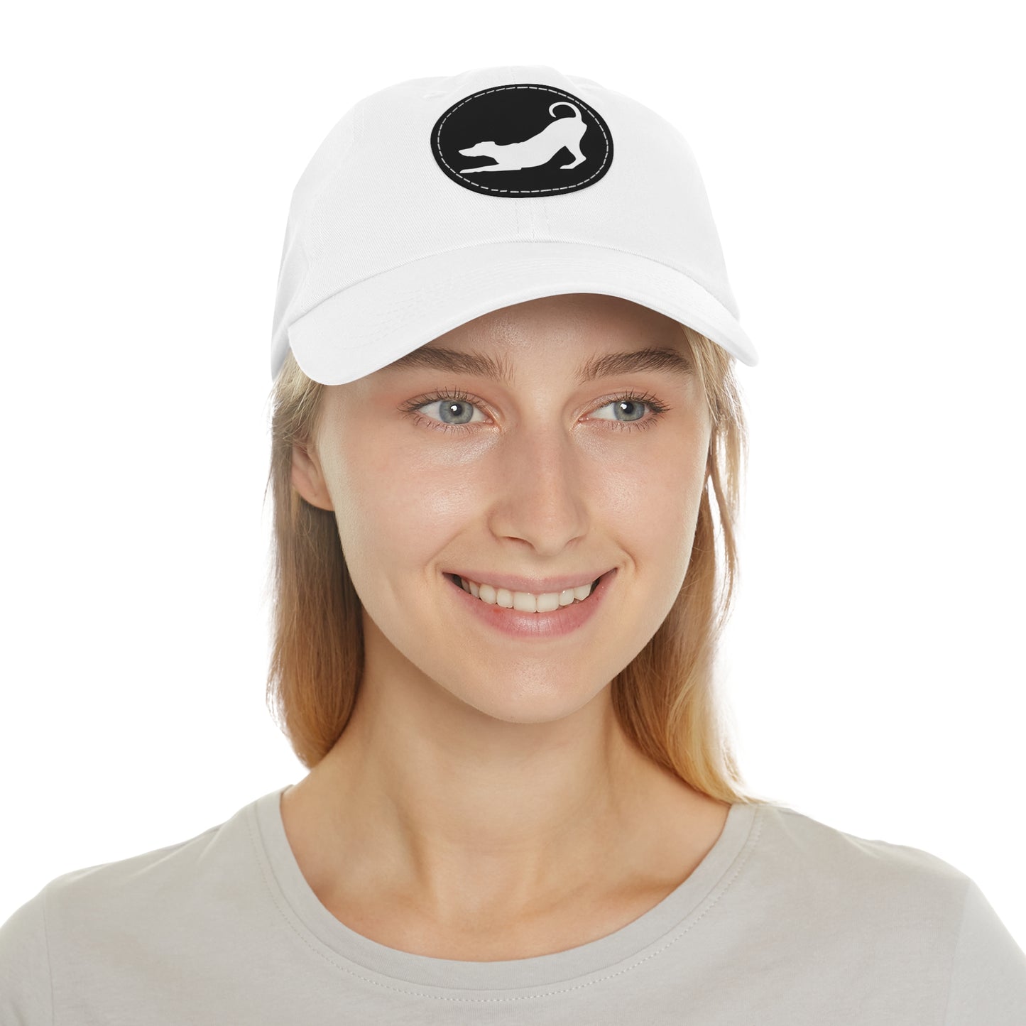 N 2 Dad Hat with Leather Patch (Round)