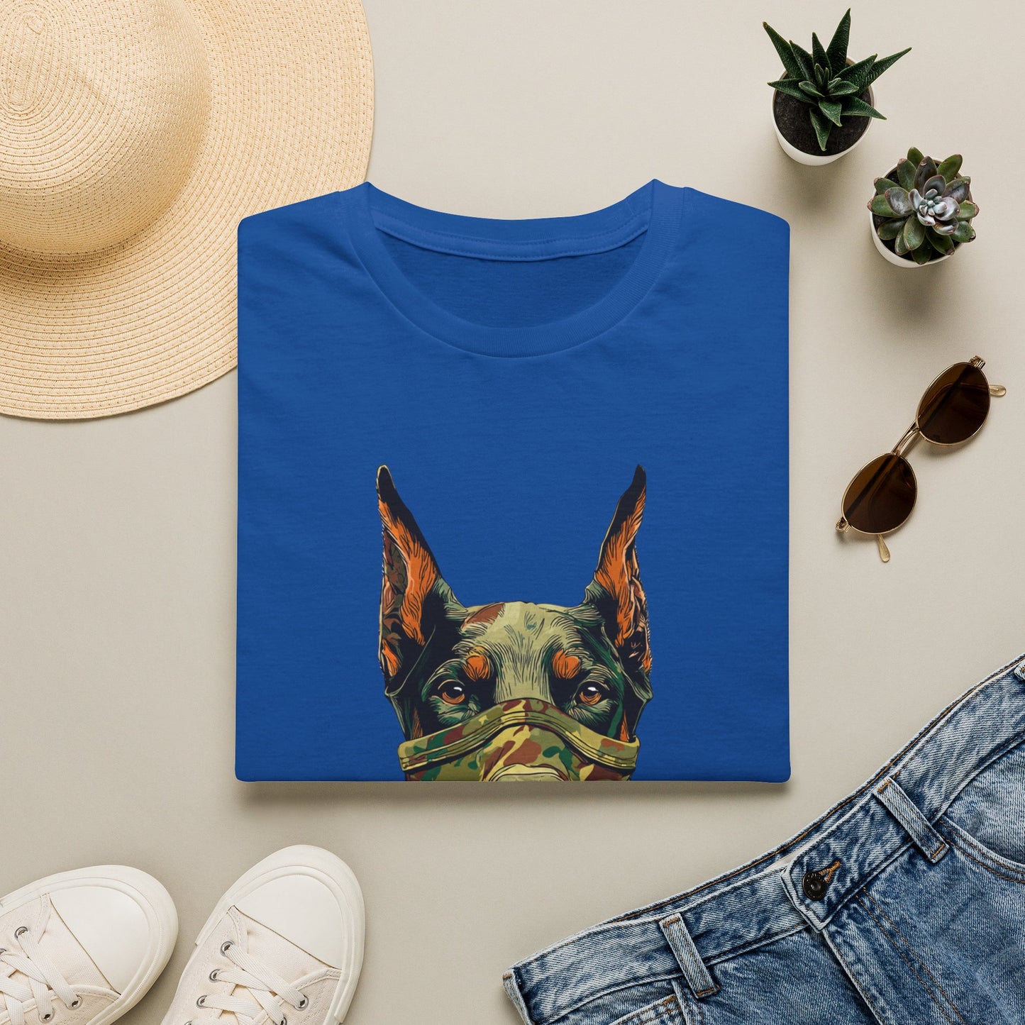 Doberman 4 Portrait T‑Shirt