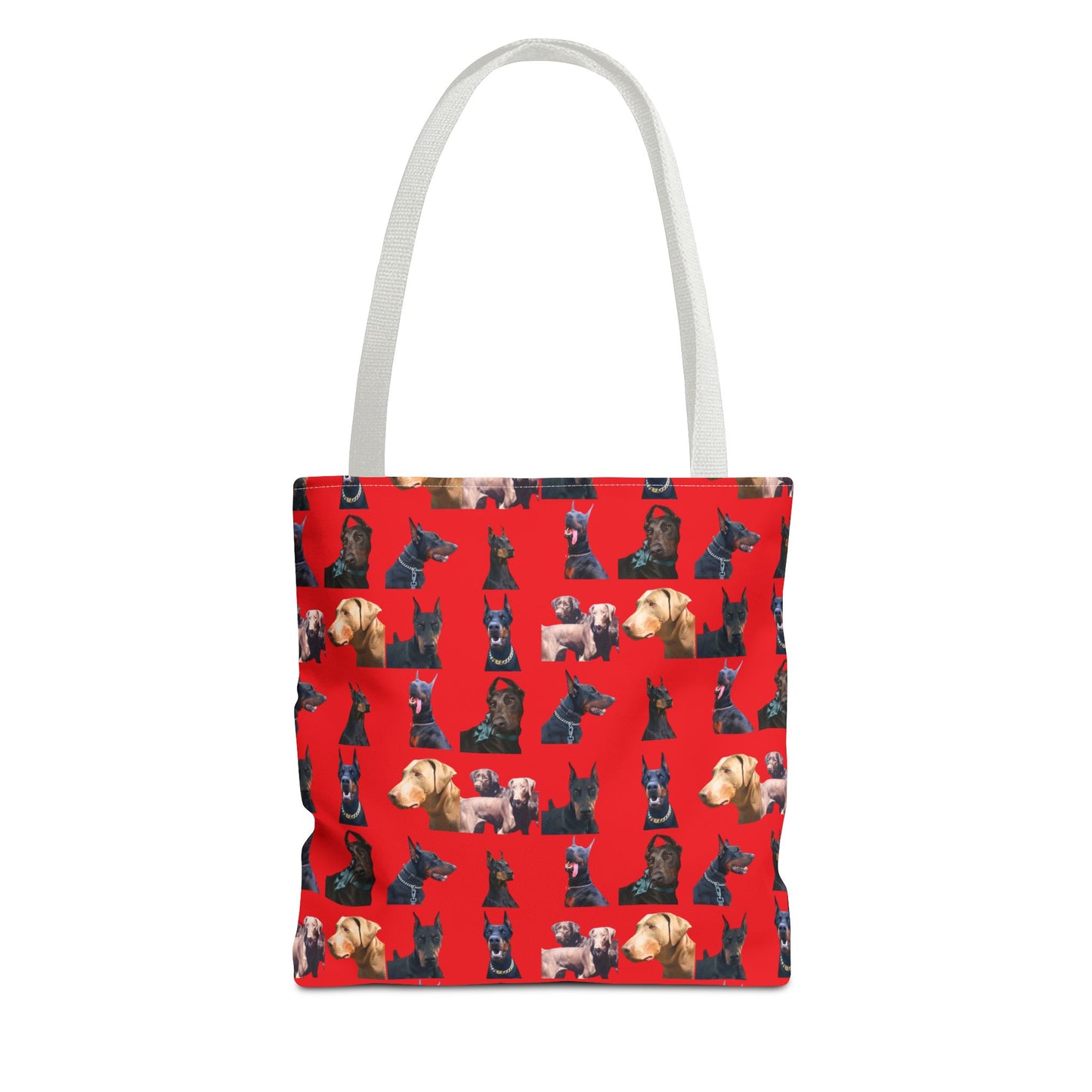 Edition 8 Doberman Model Pattern Red Tote Bag