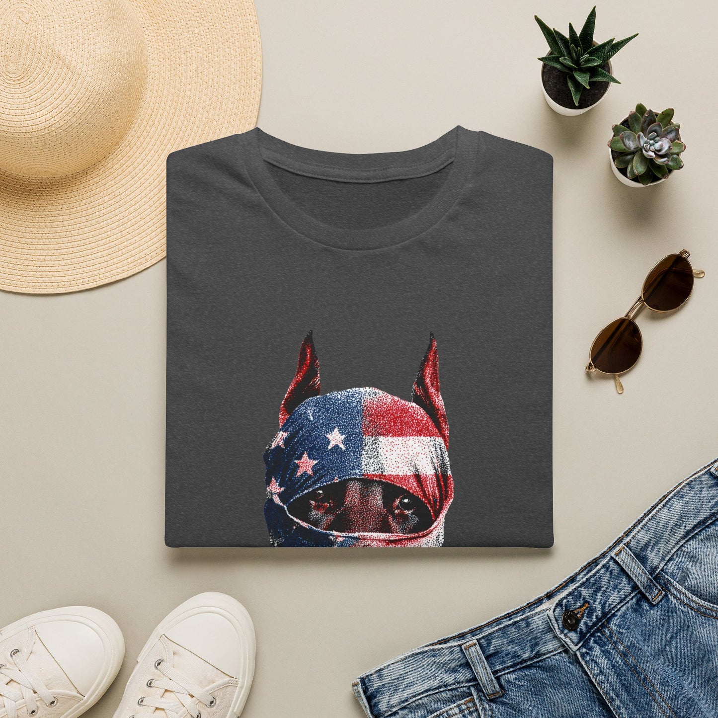 Doberman 2 Portrait T‑Shirt