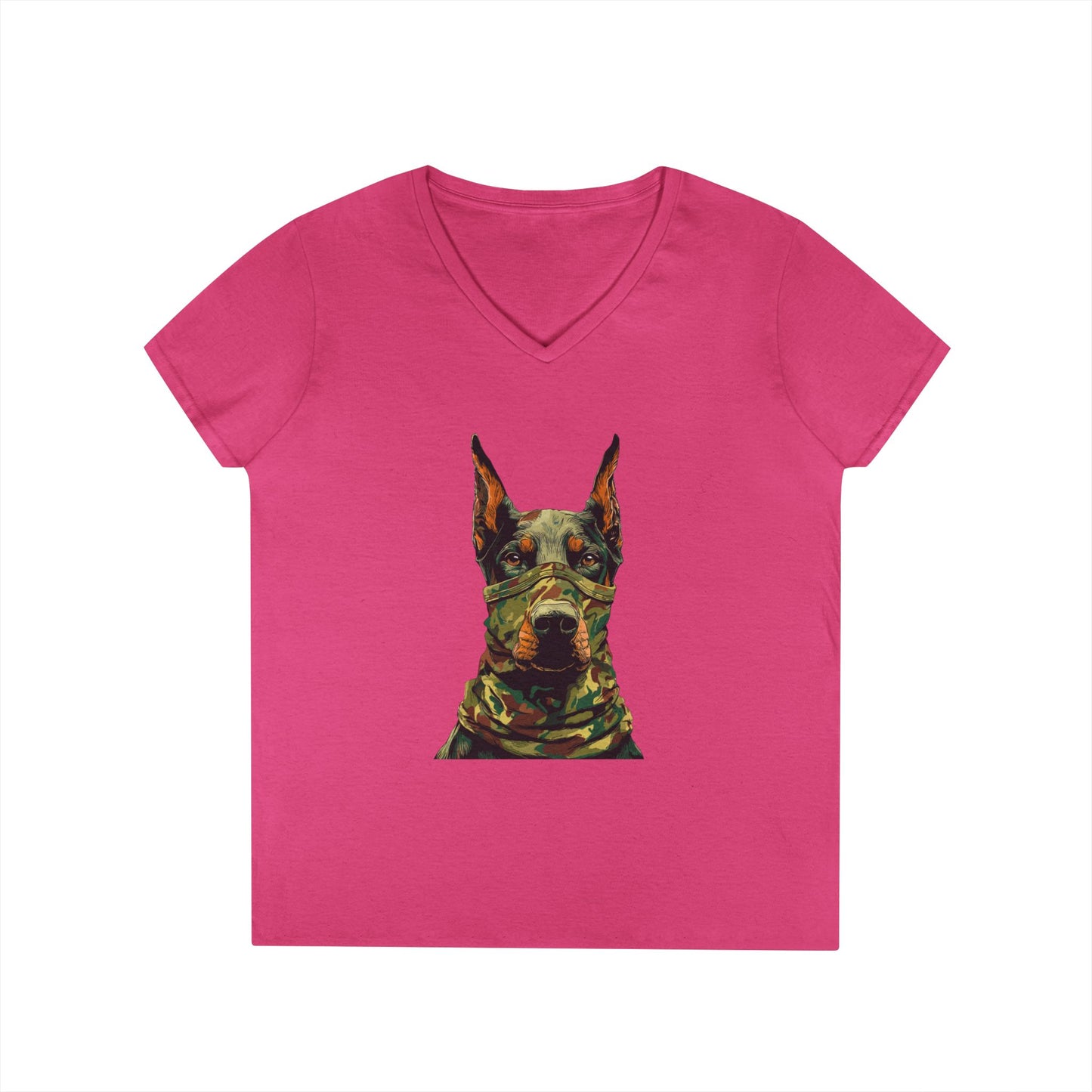 Doberman 4 V-Neck Tee Shirt for Women