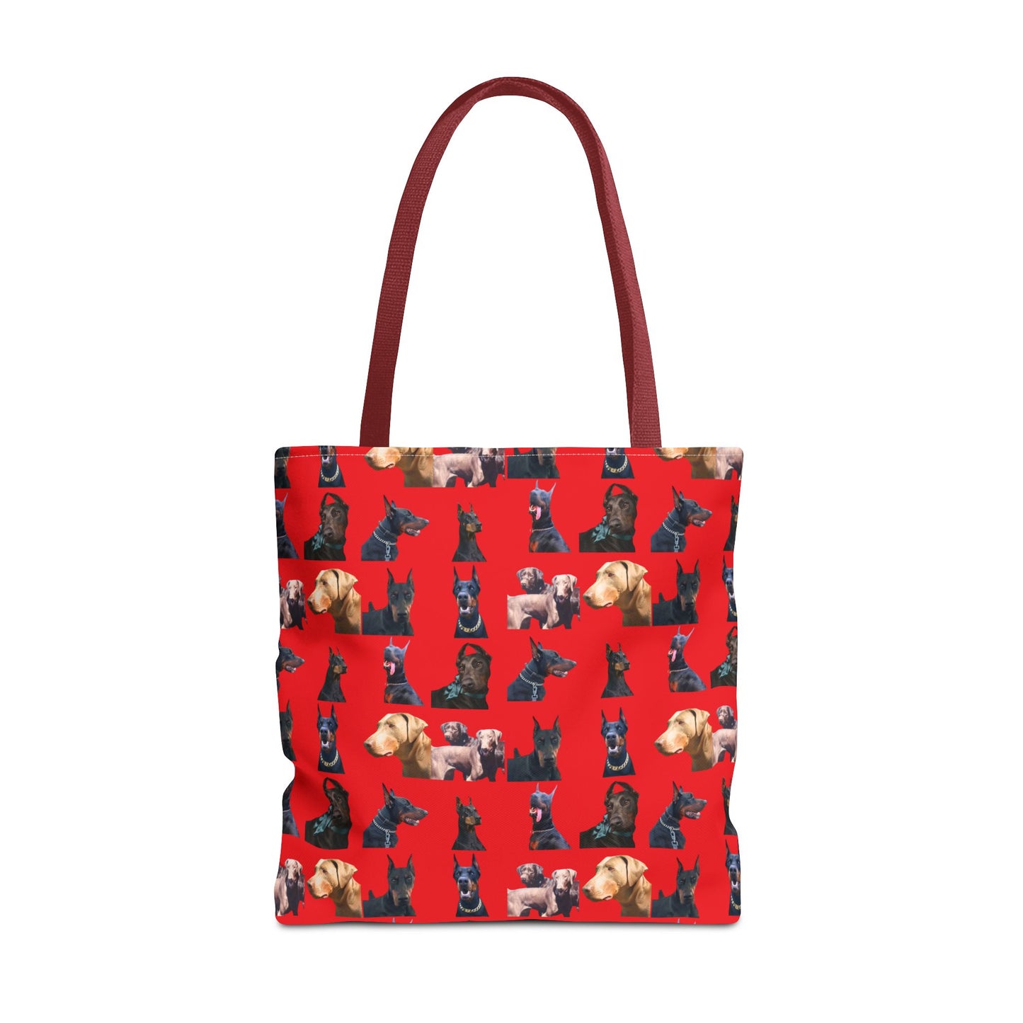 Edition 8 Doberman Model Pattern Red Tote Bag