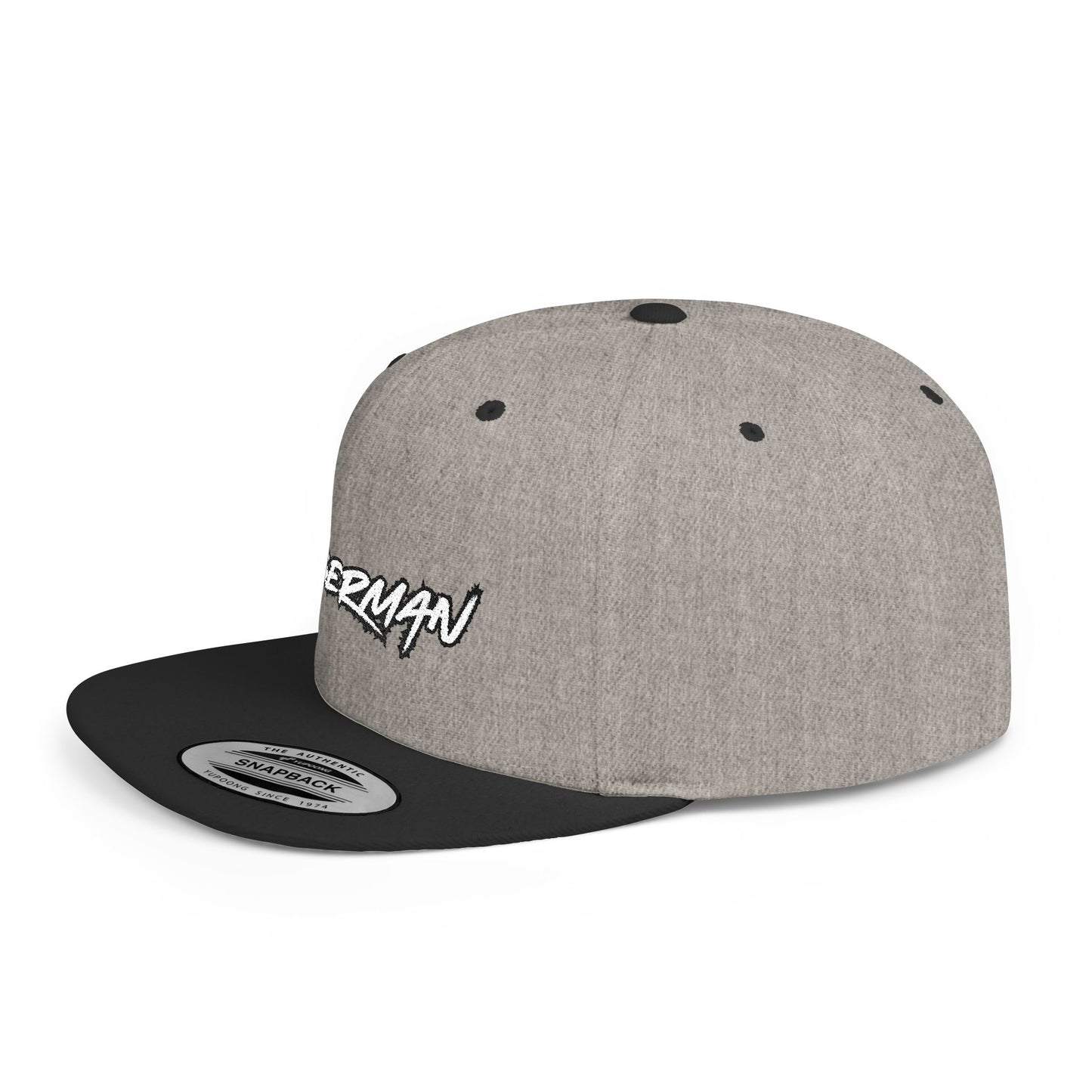 Doberman 3 Embroidered Flat Bill Snapback