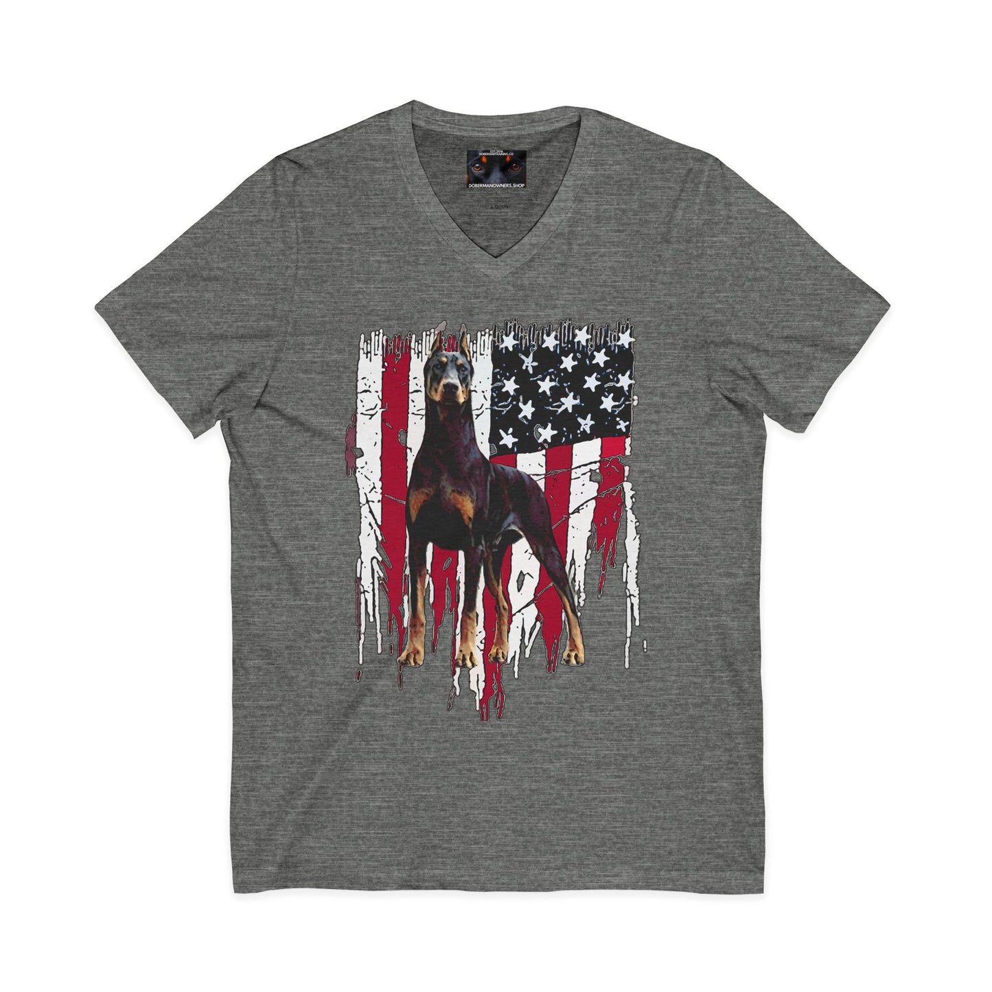 Patriot 1 Private Label Unisex Jersey Short Sleeve V-Neck Tee