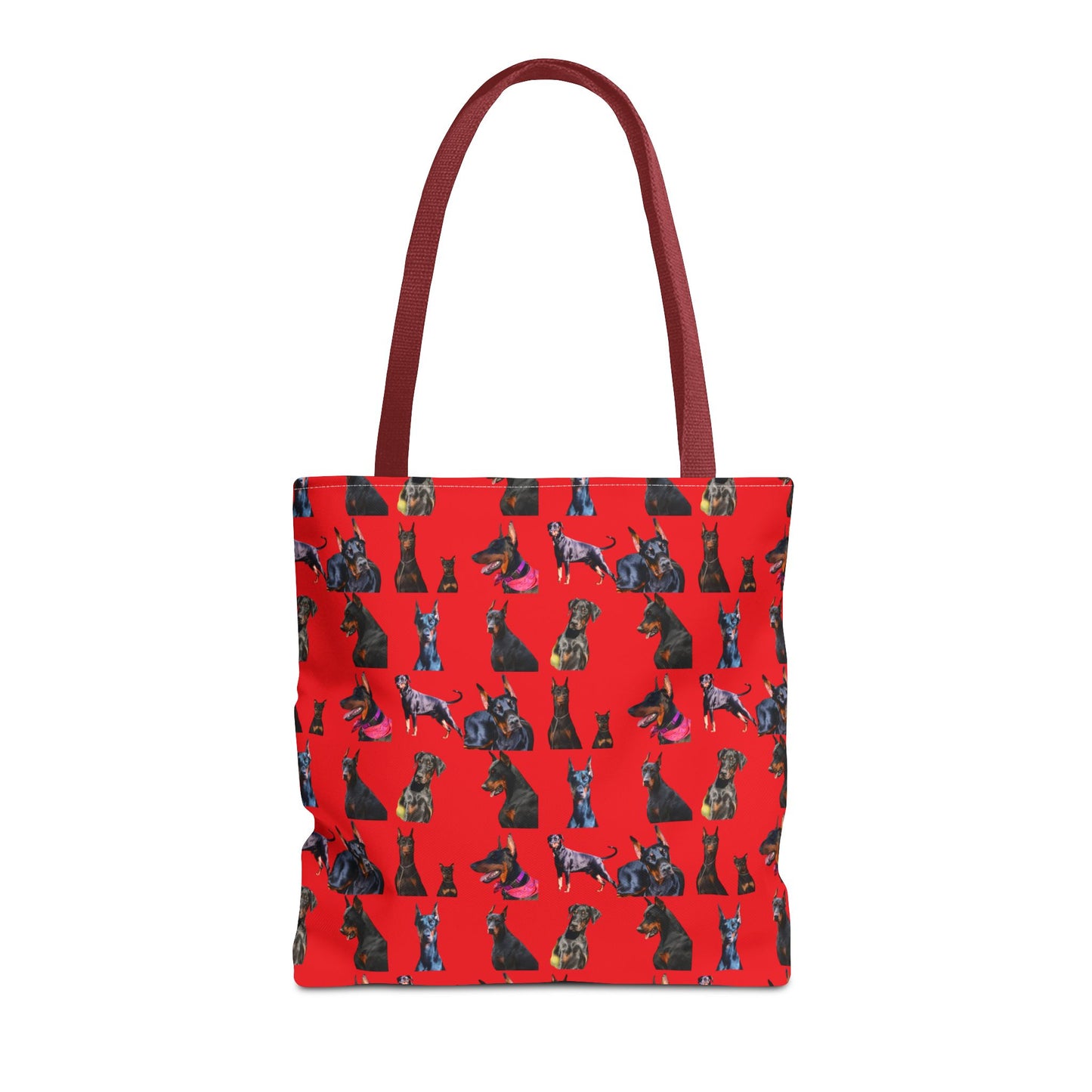 Edition 7 Doberman Model Pattern Red Tote Bag
