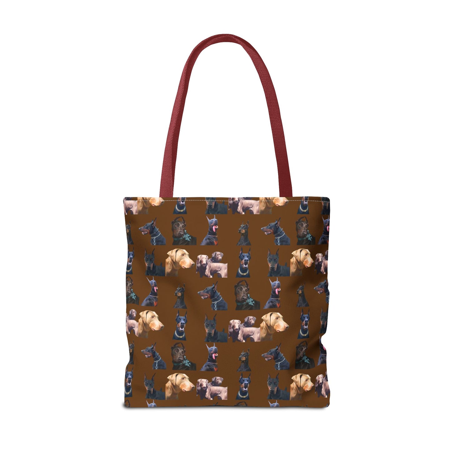 Edition 8 Doberman Model Pattern Brown Tote Bag